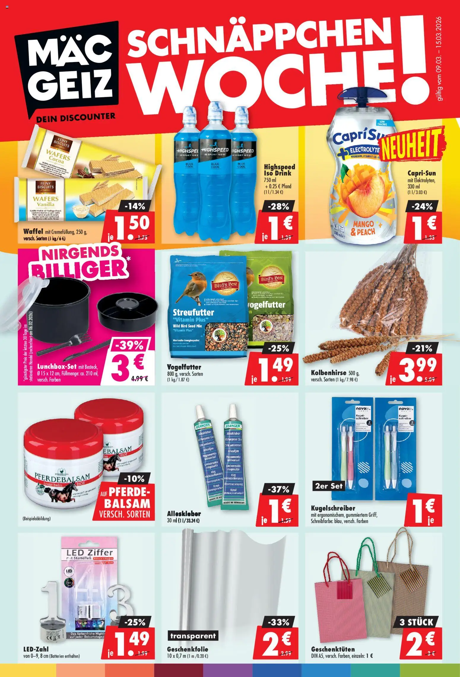 Mäc Geiz Prospekt 	 – gültig ab 09.03.2026 | Seite: 1 | Produkte: Batterien, Batterie, Mango