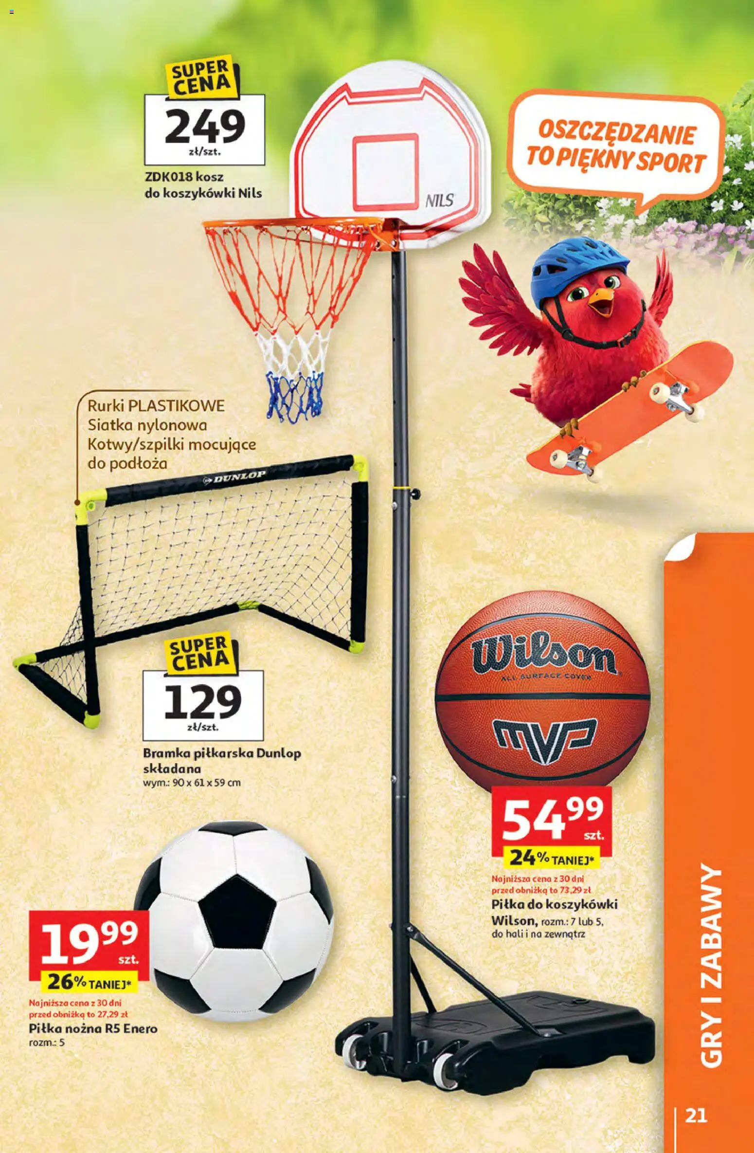Auchan gazetka - Strefa Relaksu Hipermarket od 09.04.2026 | Strona: 21 | Produkty: Kosz, Siatka, Gry