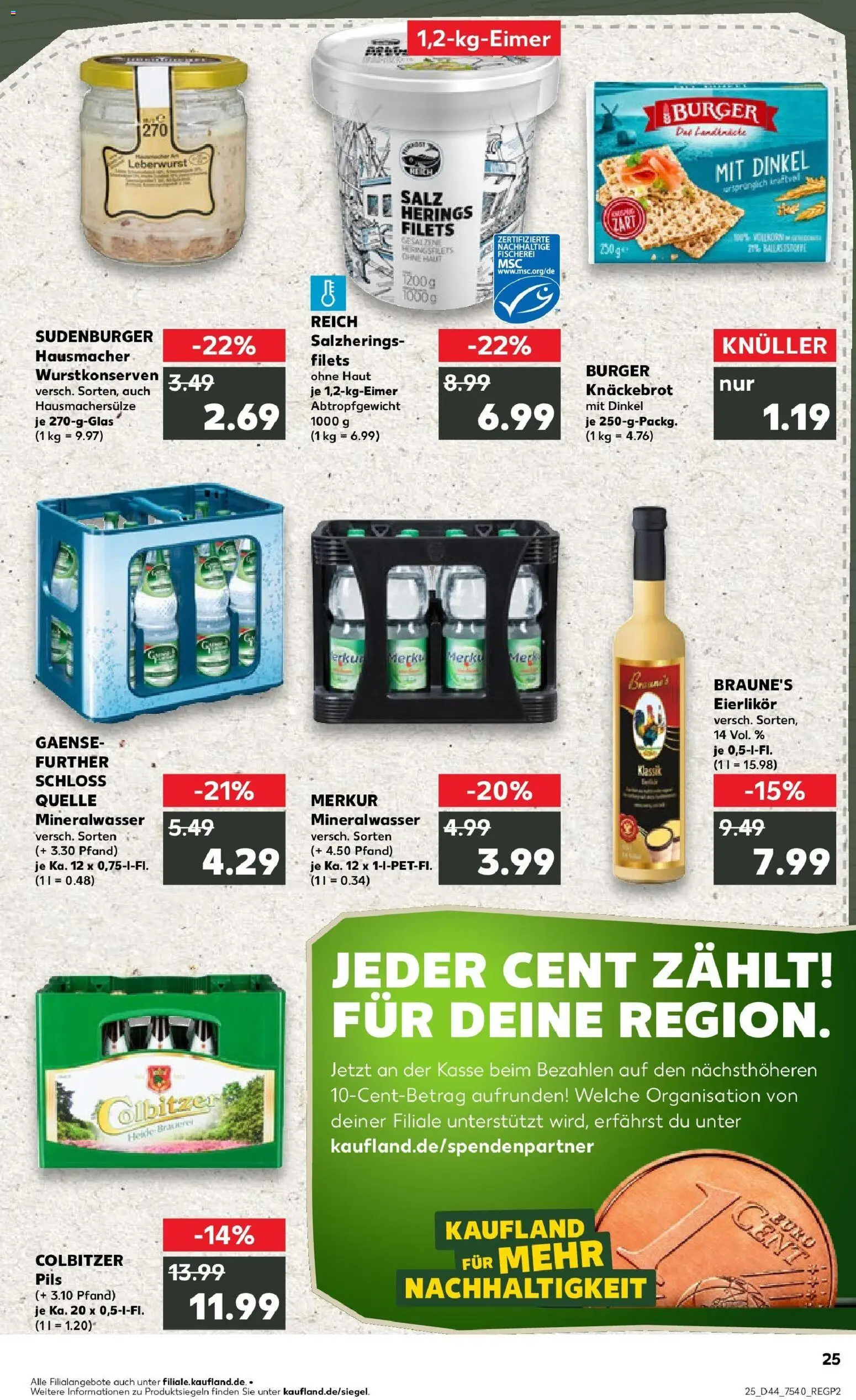 Kaufland prospekt Magdeburg	 – gültig ab 30.10.2025 | Seite: 25 | Produkte: Pils, Burger, Mineralwasser, Salz