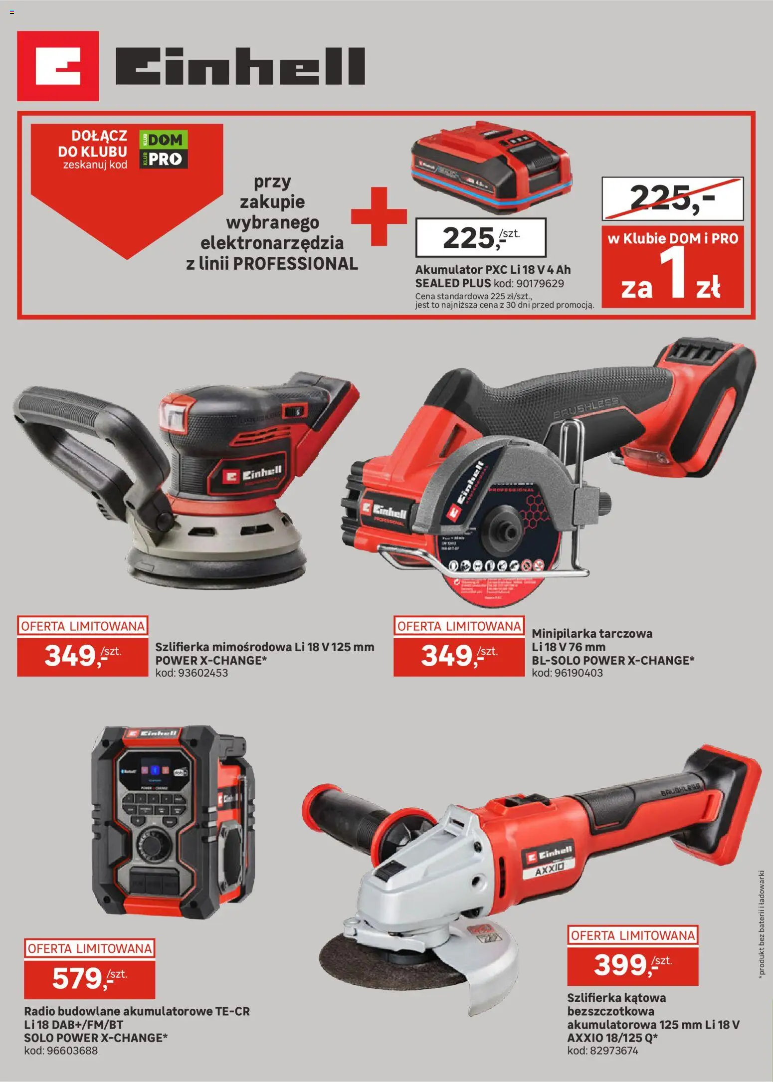 Leroy Merlin gazetka - Dla Fachowców od 11.03.2026 | Strona: 6 | Produkty: Radio, Radio budowlane, Szlifierka