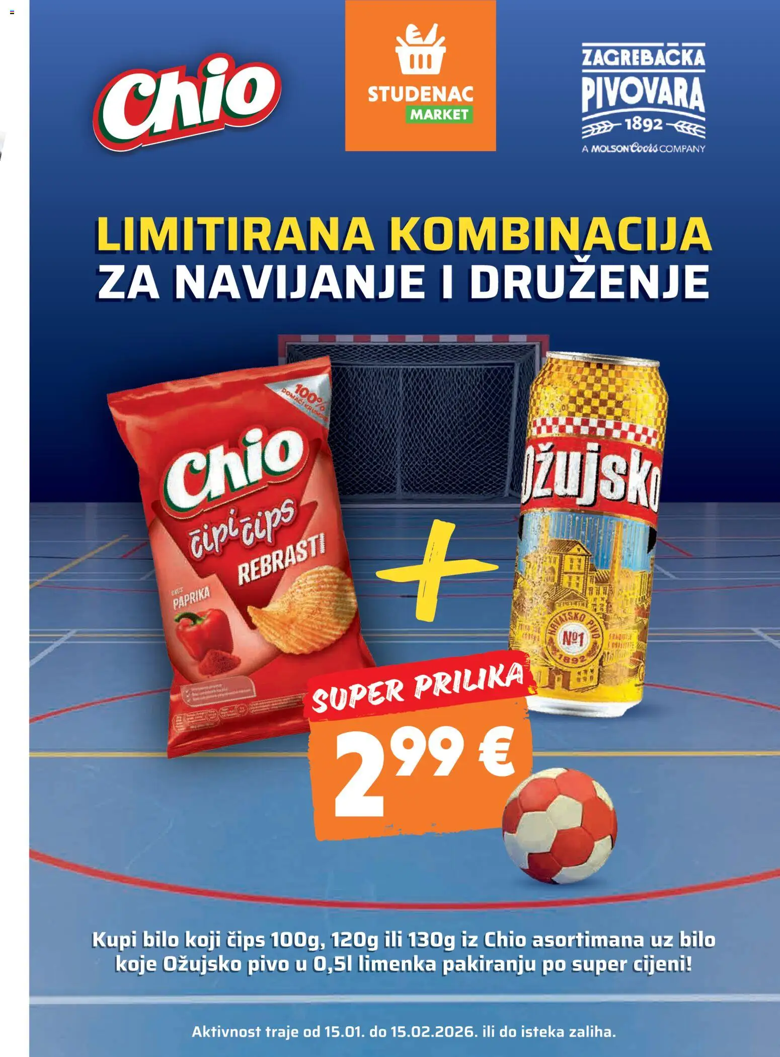 Studenac katalog | vrijedi od 28.01.2026 | Stranica: 33 | Proizvodi: Pivo, Paprika, Čips, Ožujsko