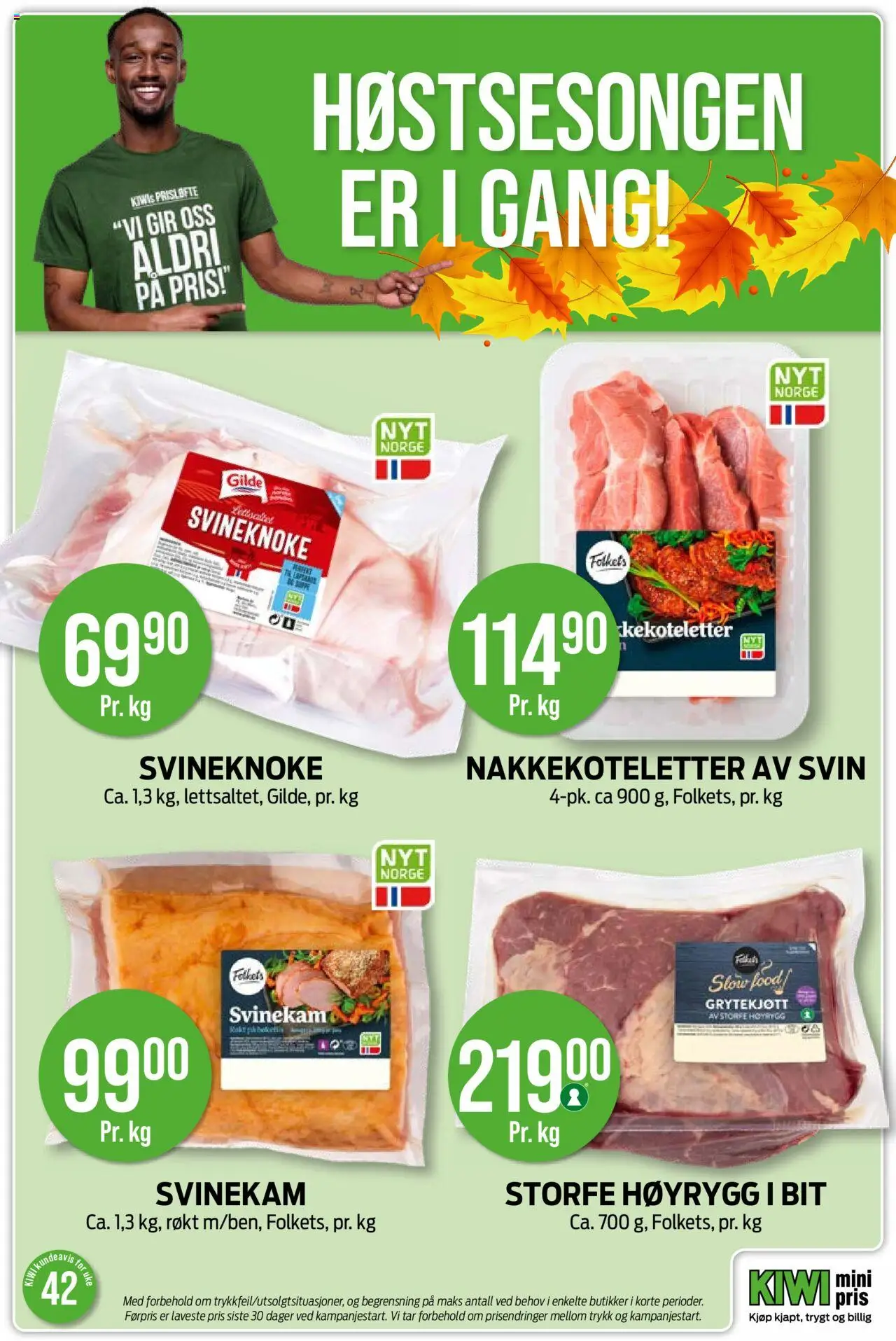 {H1} | Side: 5 | Produkter: Svin, Kiwi, Električni radiator
