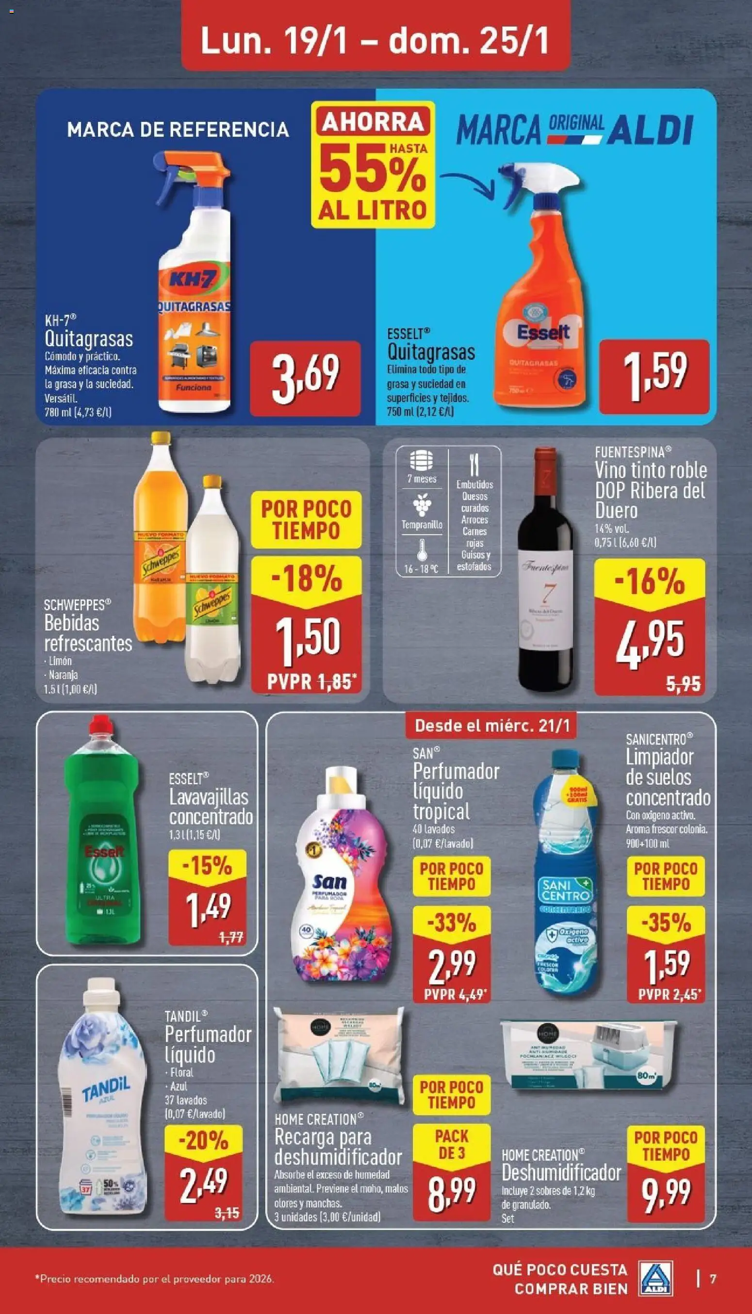 Aldi folleto Baleares │ válido desde el 19.01.2026 | Página: 7 | Productos: Vino, Νυχτικό, Lavavajillas