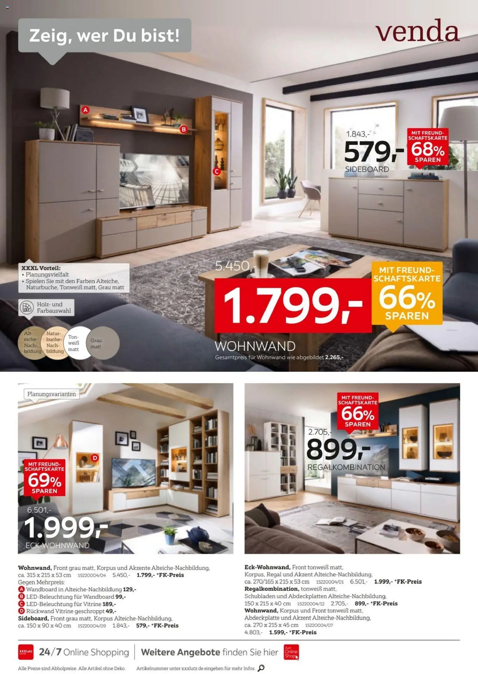 XXXL Lutz Wohnideen – gültig ab 11.01.2026 | Seite: 4 | Produkte: Sideboard, Wohnwand, Vitrine, Regal