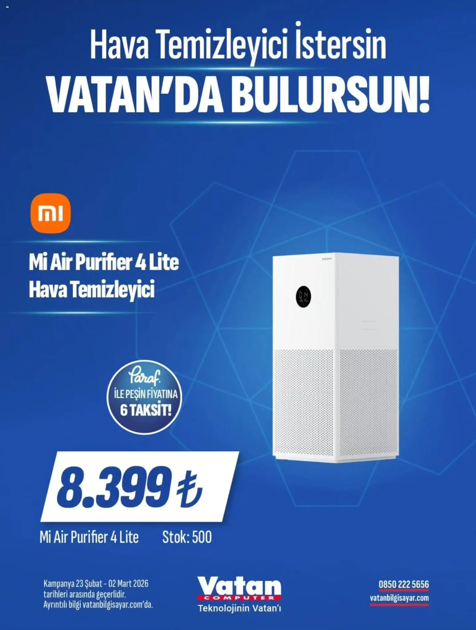 Vatan Bilgisayar İndirim - 23.02.2026 tarihinden itibaren geçerlidir | Sayfa: 18 | Ürünler: Hava temizleyici