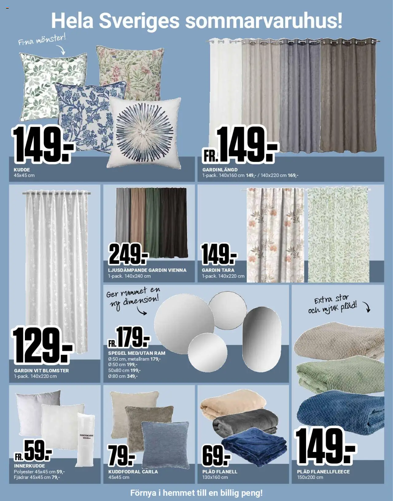 ÖoB reklamblad aktuell från 09.06.2025 | Sida: 10 | Produkter: Pläd, Gardin, Kudde, Spegel