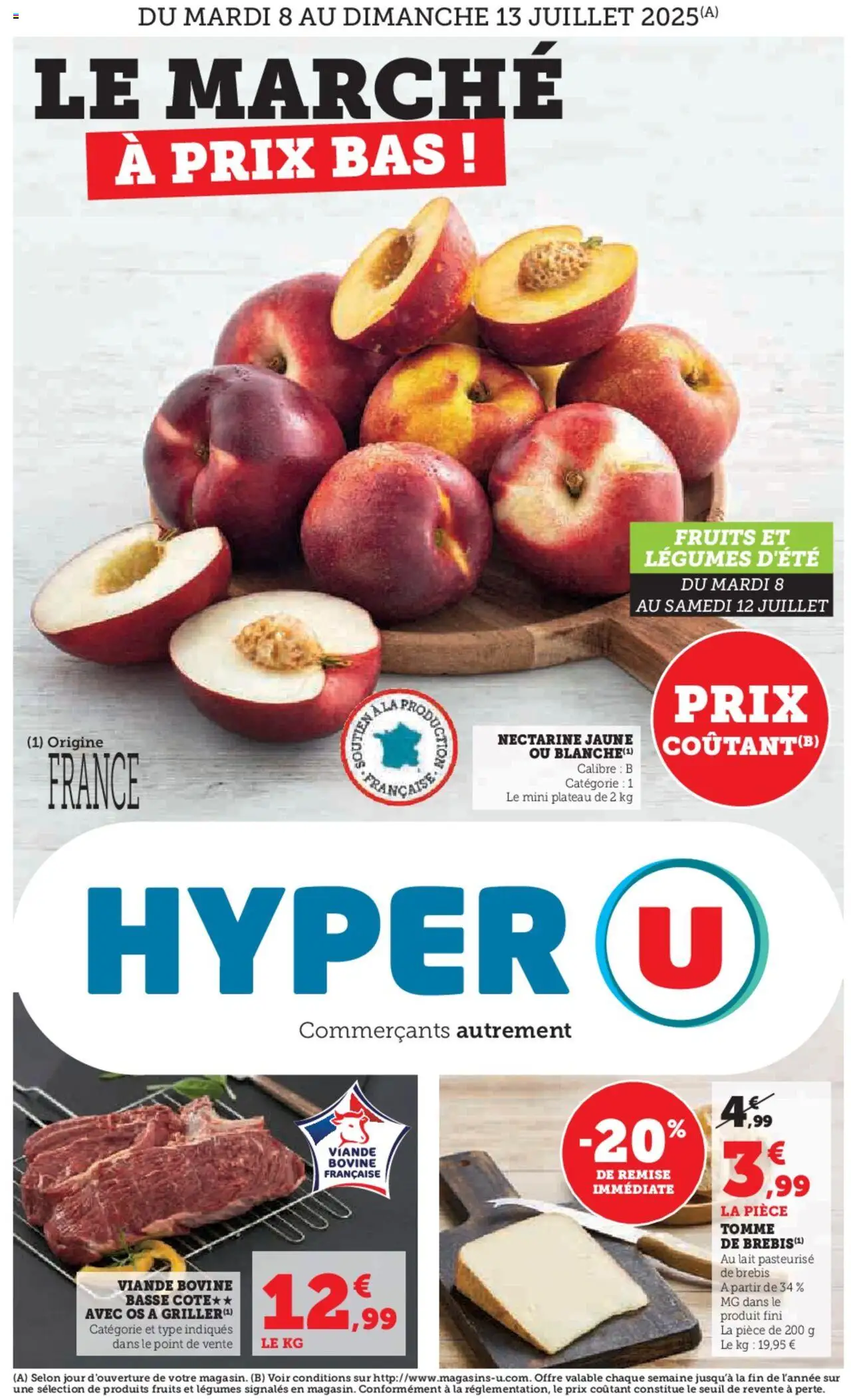  | Page: 1 | Produits: Nectarine, Plateau, Viande, Basse côte
