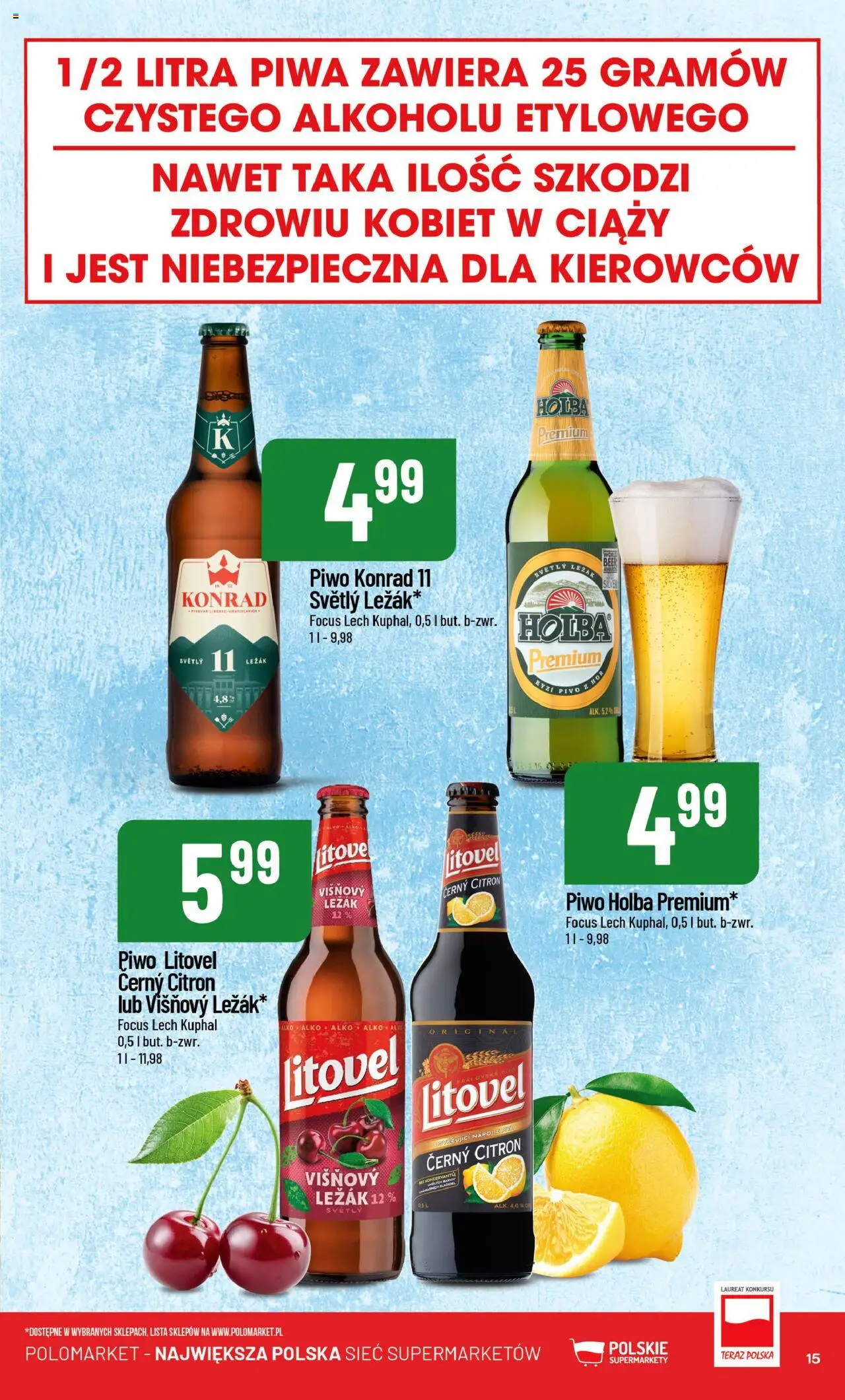 POLOmarket Gazetka - Nowości od 26.06.2025 | Strona: 15 | Produkty: Leżak, Piwo