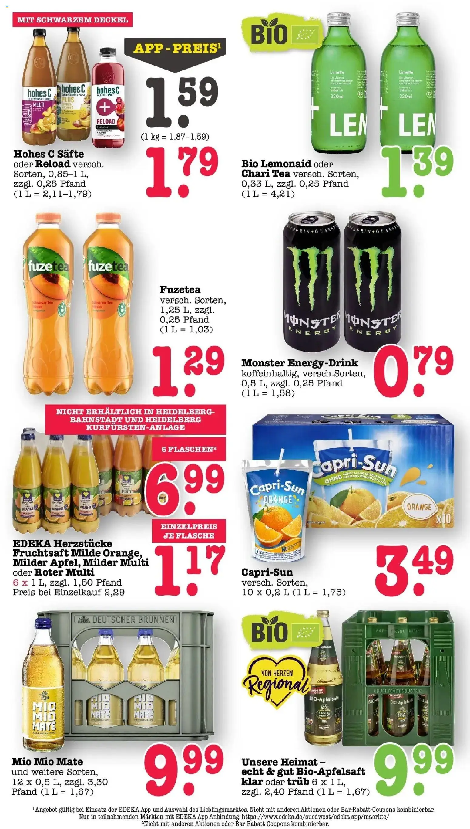 Edeka prospekt Wörth Am Rhein	 – gültig ab 02.03.2026 | Seite: 34 | Produkte: Mio mio mate, Monster, Tee, Fruchtsaft