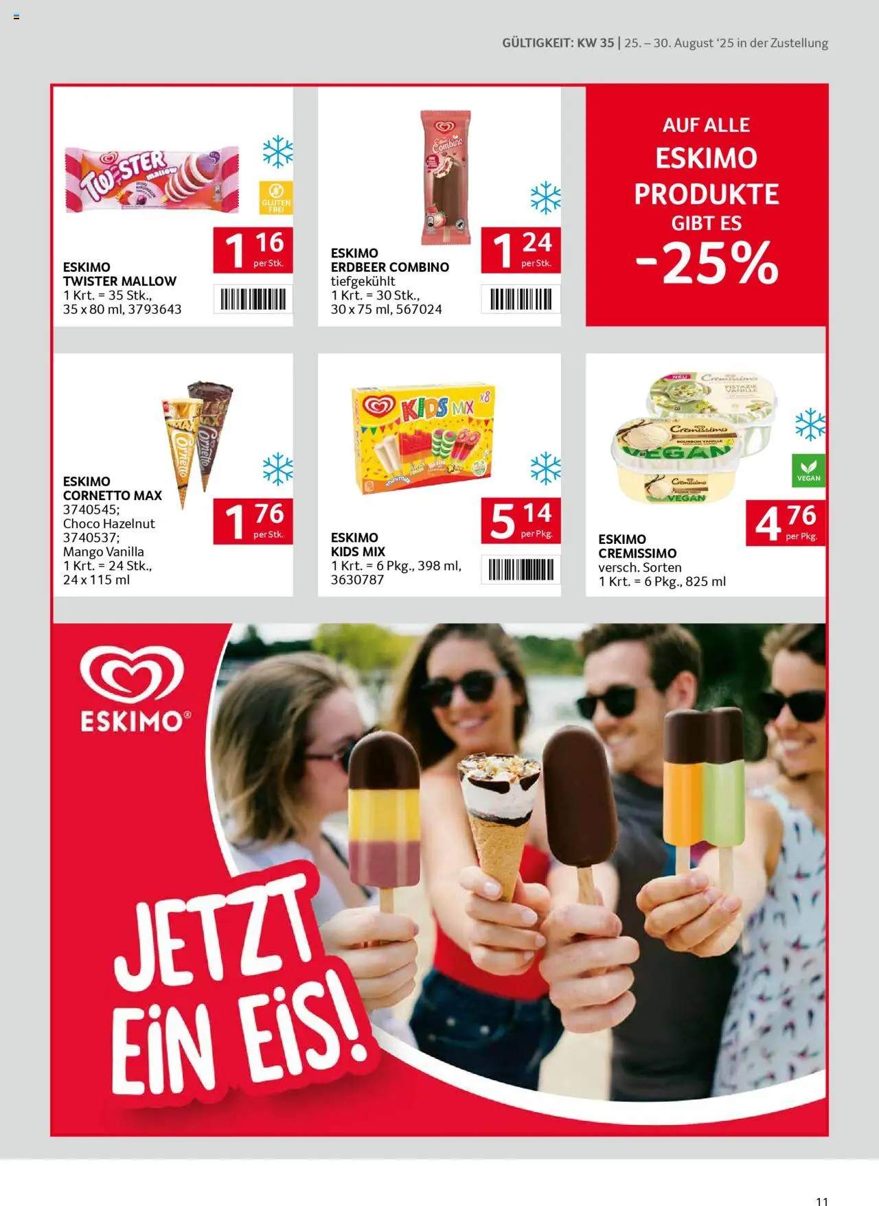 Transgourmet Zustellaktion gültig ab 24.08.2025 | Seite: 11 | Produkte: Eis, Mango