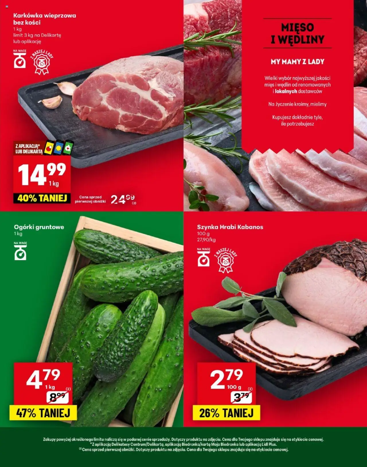 Delikatesy Centrum Gazetka - Gostyń Otwarcie od 01.10.2025 | Strona: 3 | Produkty: Karkówka wieprzowa, Szynka, Wędliny, Ogórki