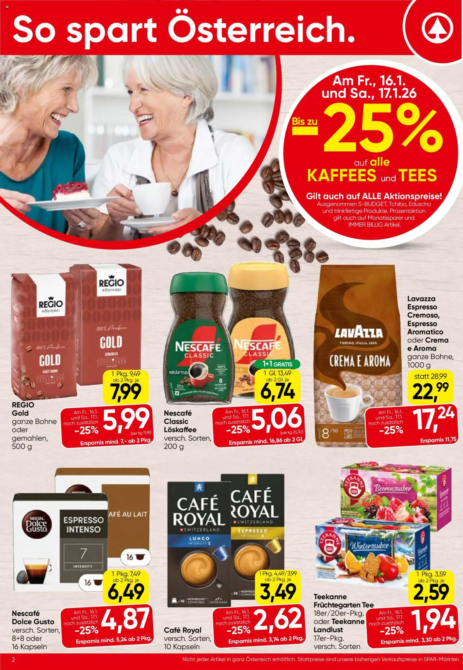 Spar Flugblatt - Kärnten gültig ab 15.01.2026 | Seite: 2 | Produkte: Tee