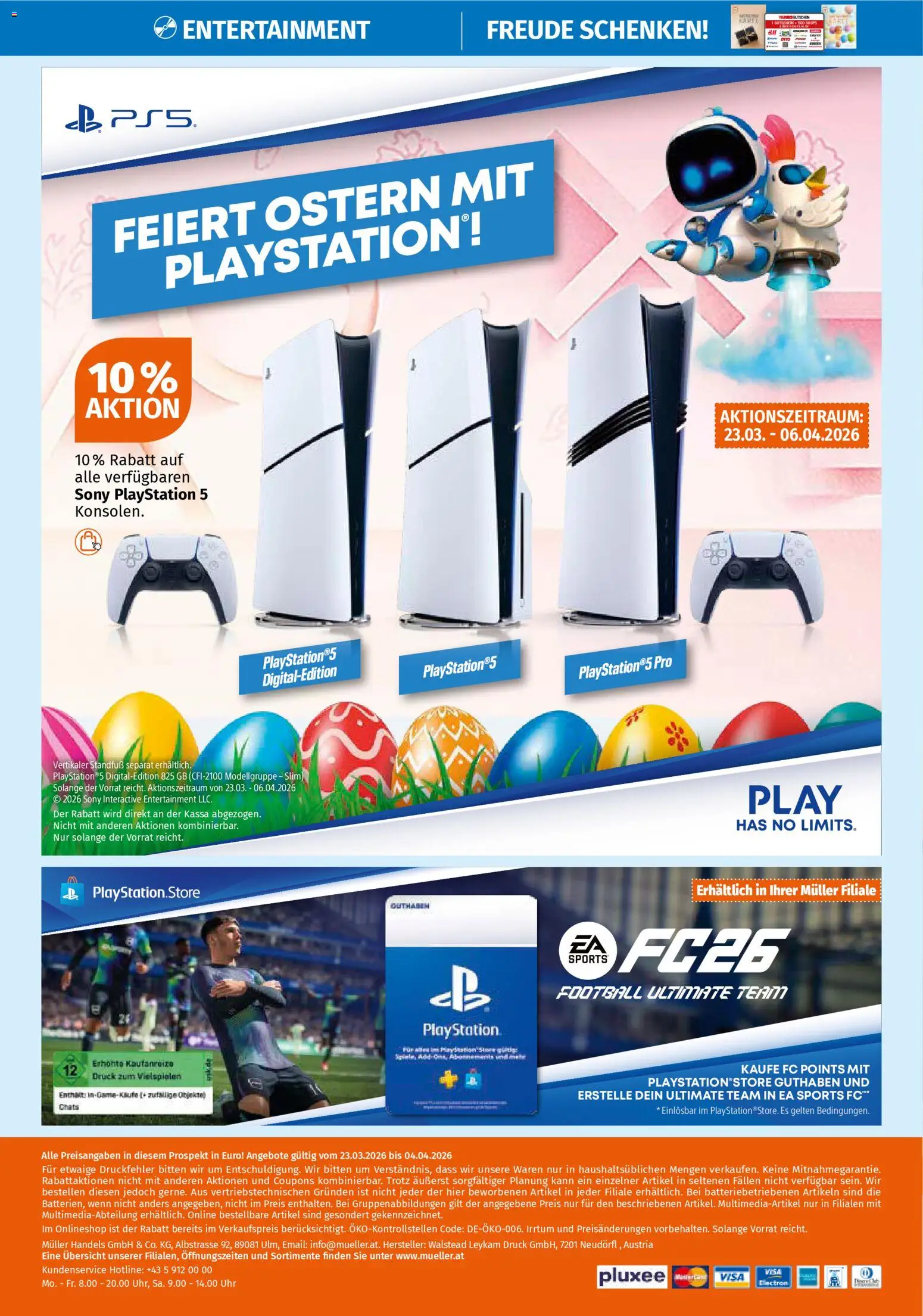 Müller Multimedia Highlights gültig ab 23.03.2026 | Seite: 4 | Produkte: Uhr, Playstation