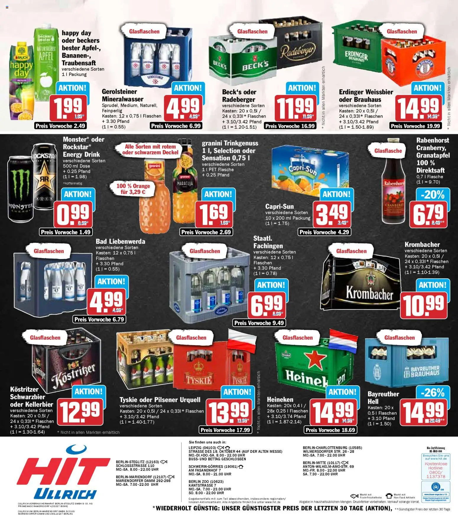 HIT - Berlin – gültig ab 17.11.2025 | Seite: 19 | Produkte: Granatapfel, Erdinger, Heineken, Gerolsteiner