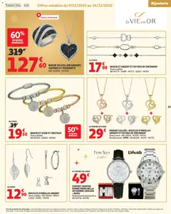 Auchan - Prévisualisation de Auchan prospectus valide à partir de 09.12.2025 | Page: 23 | Produits: Collier, Bracelet, Bague, Bijoux