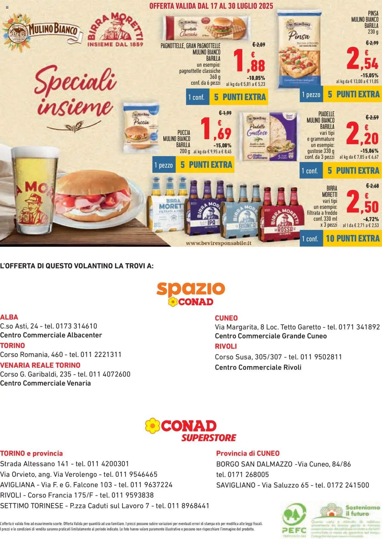 Volantino Conad del 17.07.2025 | Pagina: 16 | Prodotti: Birra, Birra Moretti, Stampa