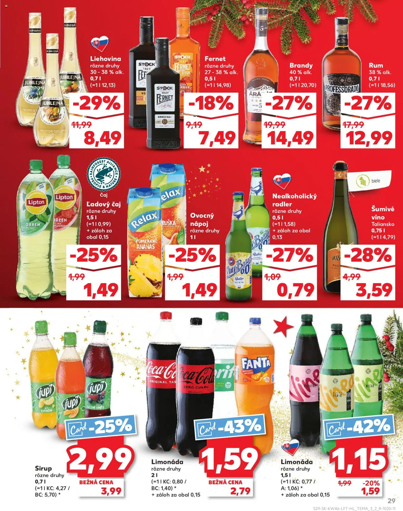 Nové Kaufland akcie – leták je platný od 13.11.2025 | Strana: 29 | Produkty: Víno, Čaj, Ananás, Šumivé víno