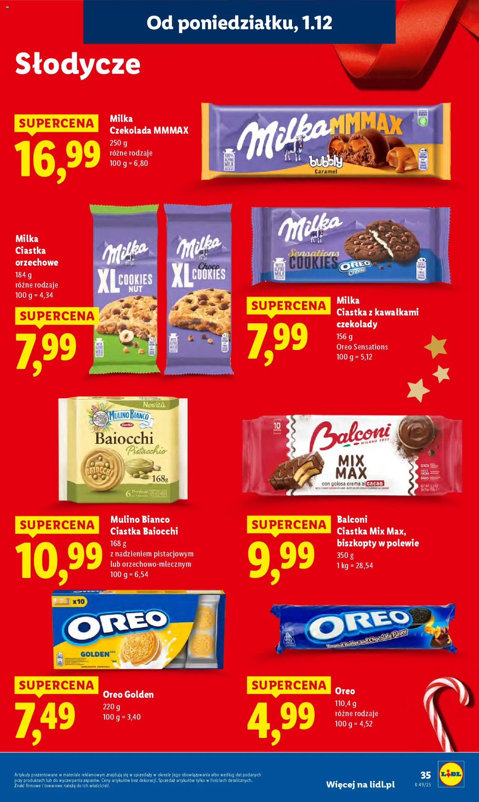 Lidl Gazetka od 01.12.2025 | Strona: 37 | Produkty: Słodycze, Milka, Czekolada, Ciastka
