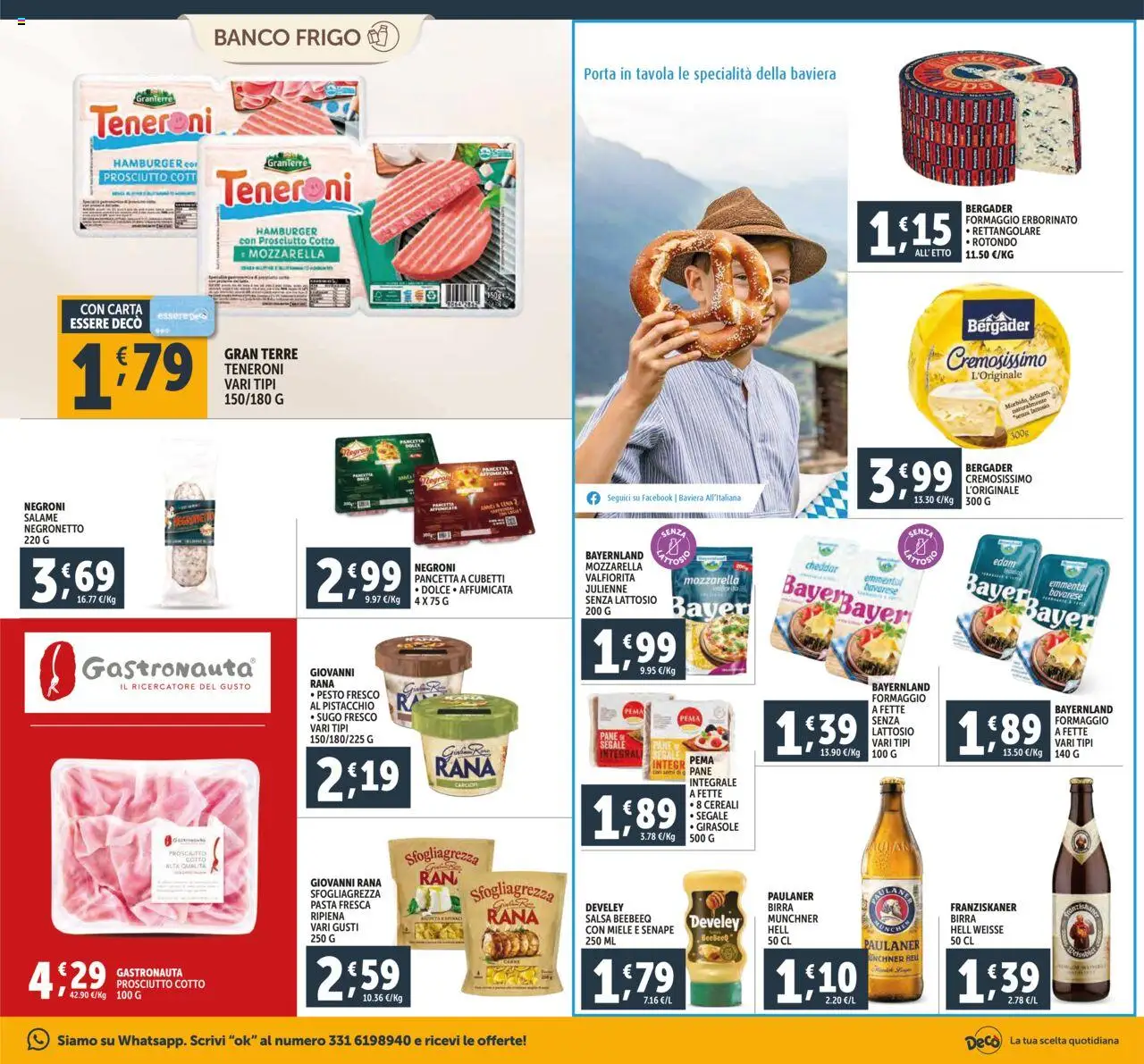 Volantino Decò del 16.10.2025 | Pagina: 11 | Prodotti: Pane, Pesto, Miele, Emmental