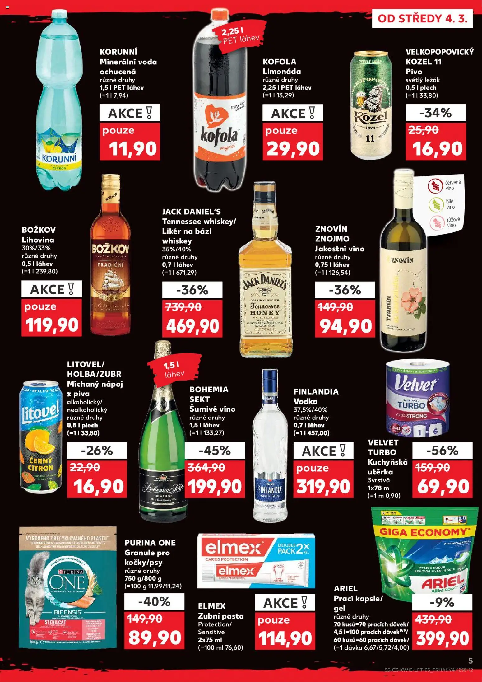 Kaufland leták - Ostrava od 04.03.2026 | Strana: 5 | Produkty: Elmex, Plech, Finlandia vodka, Kozel 11