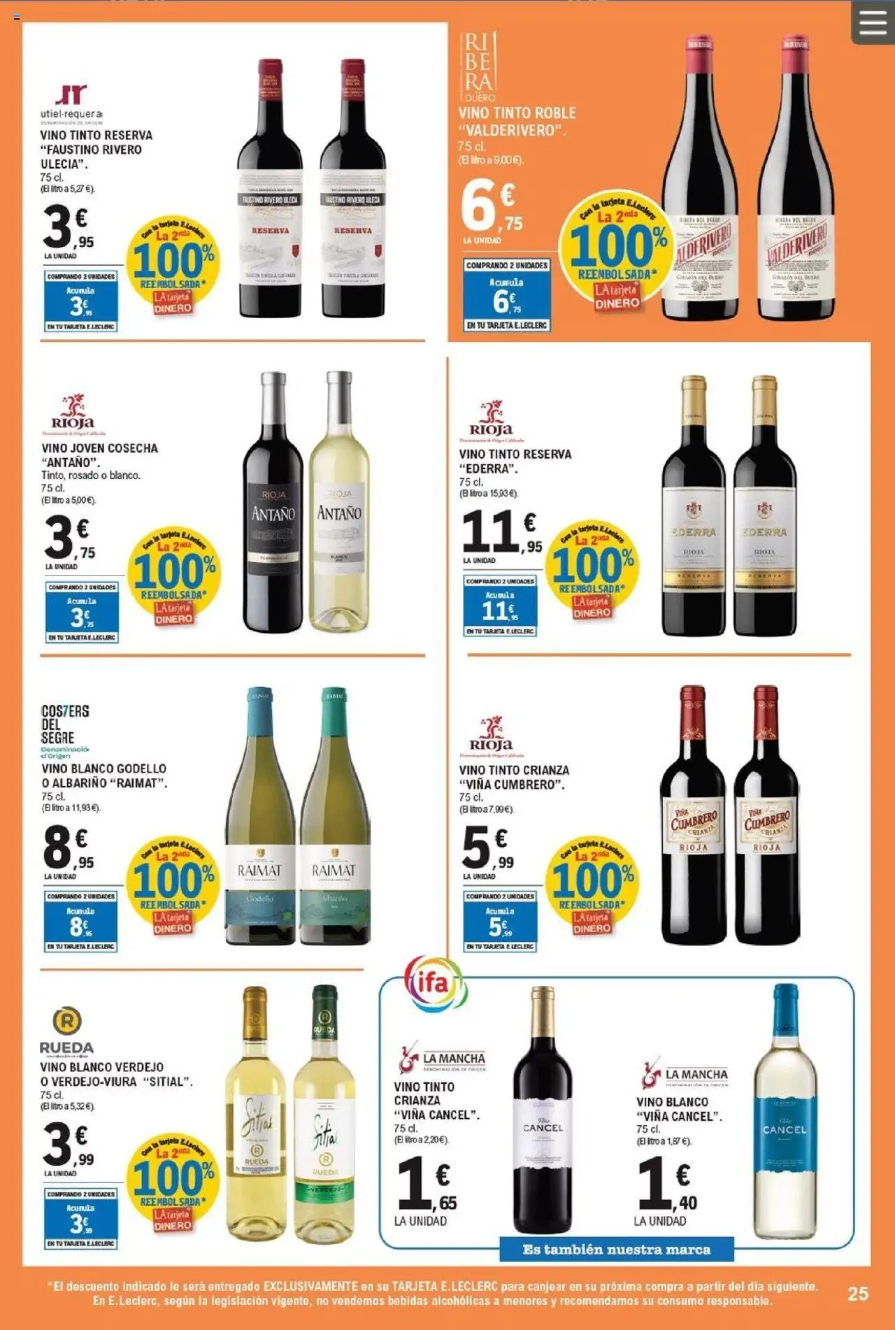 E.Leclerc folleto │ válido desde el 13.08.2025 | Página: 25 | Productos: Vino