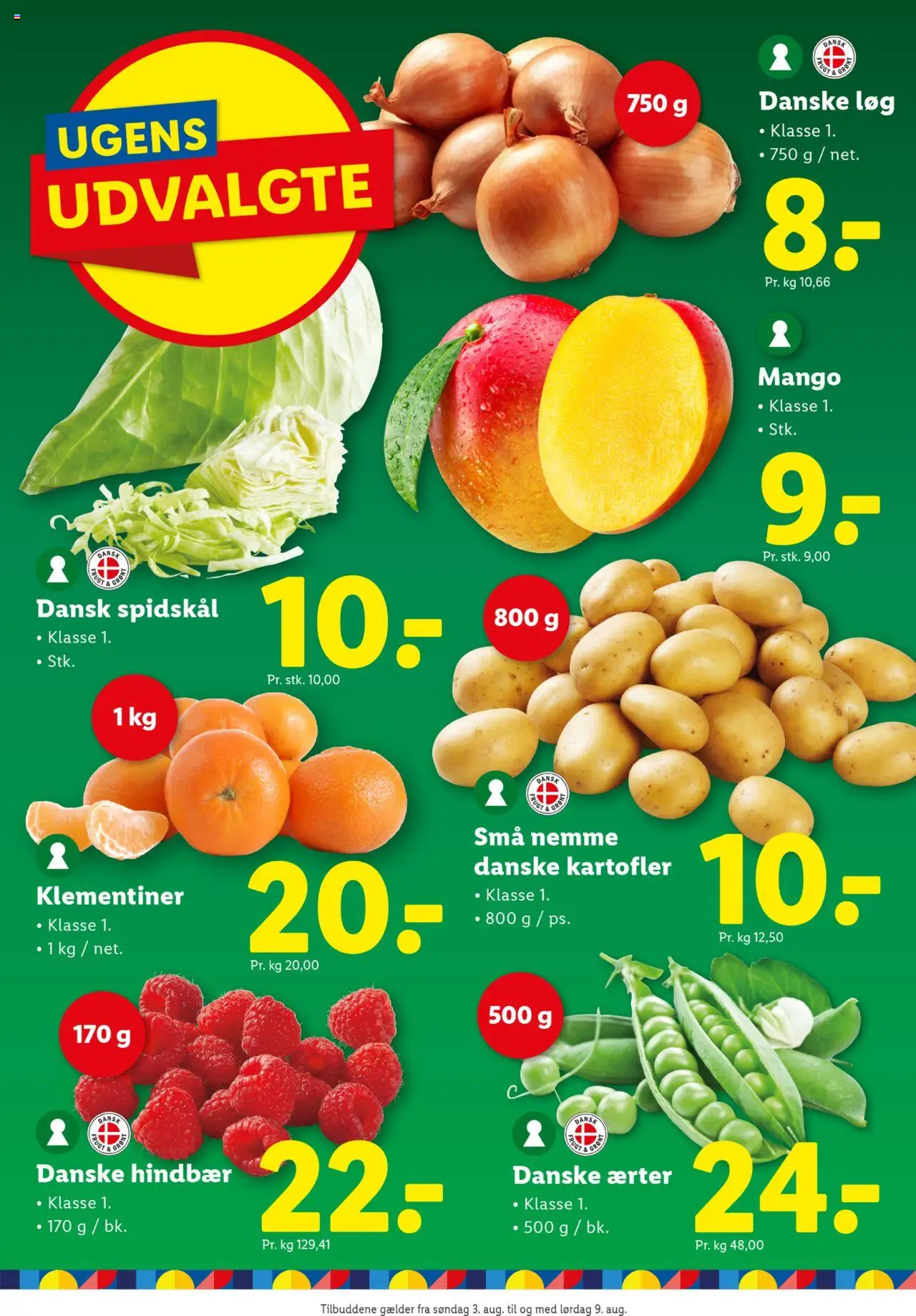 Lidl Tilbudsavis gyldig fra 07.08.2025 | Side: 16 | Produkter: Mango, Kartofler, Løg, Ærter
