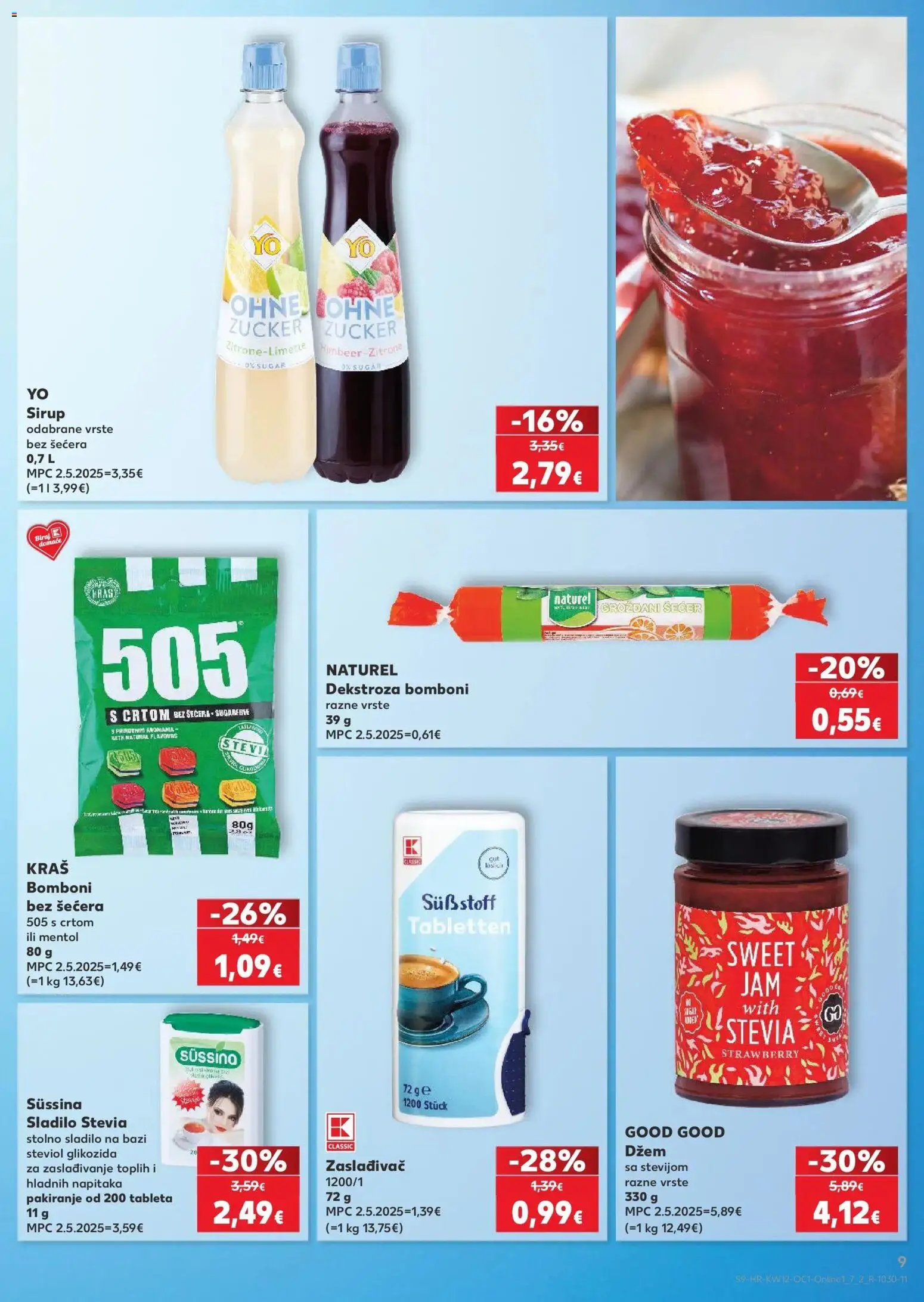 Kaufland katalog | vrijedi od 17.03.2026 | Stranica: 9 | Proizvodi: Džem, Šećer, Sladilo, Sirup