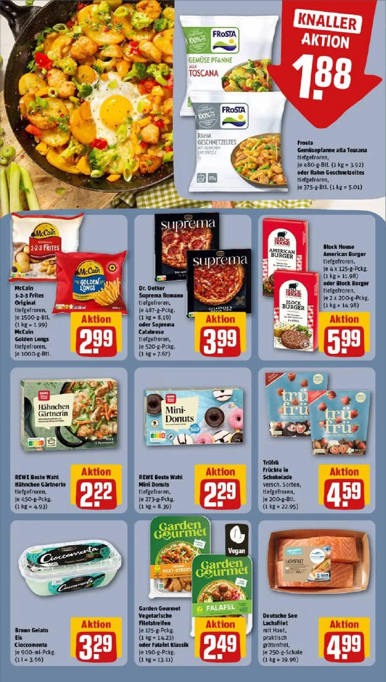 Rewe prospekt Erkrath / Unterfeldhaus	 - gültig ab dem 24.08.2025 | Seite: 14 | Produkte: Hahnchen, Donuts, Salami, Eis