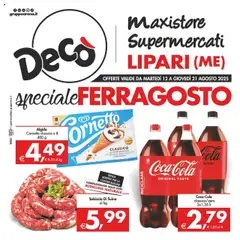 Anteprima del volantino Decò Maxistore, Supermercati - Lipari catalogo valido a partire dal 12.08.2025