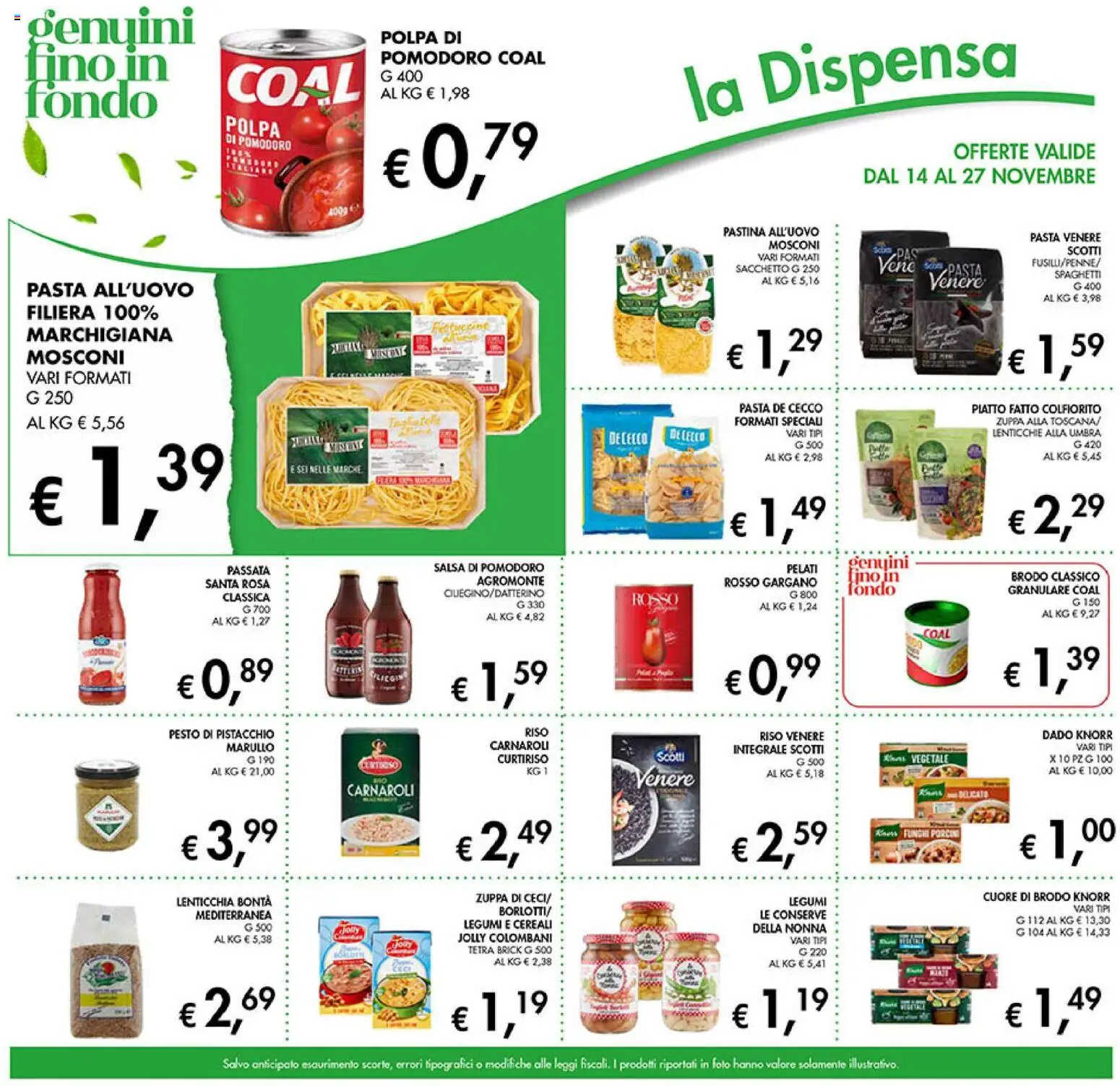 Volantino Coal del 14.11.2025 | Pagina: 19 | Prodotti: Legumi, Riso Carnaroli, Riso, Funghi