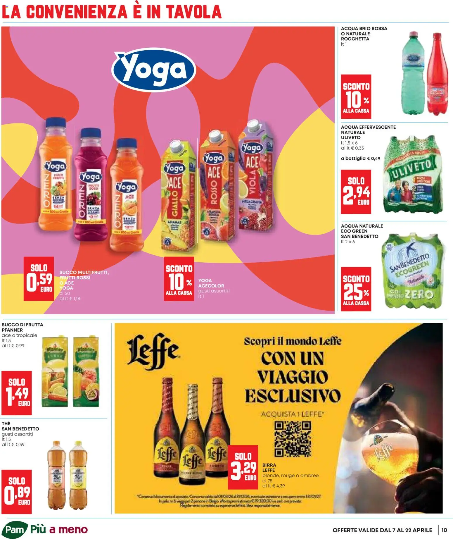 Volantino Panorama del 07.04.2026 | Pagina: 10 | Prodotti: Succo, Acqua, Acqua naturale, Bottiglia