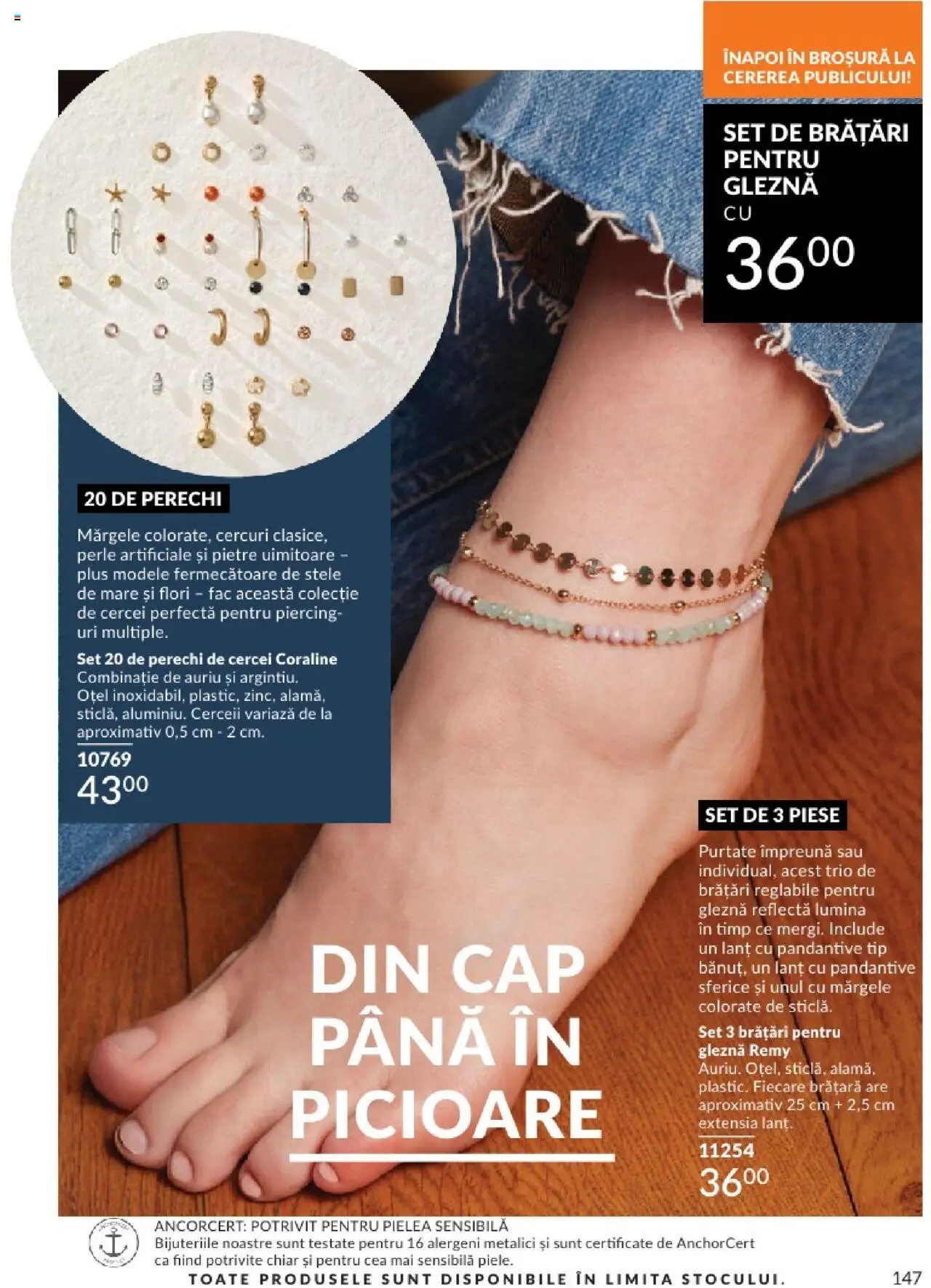 Catalog Avon - 06 2025 – valabil de la 01.06.2025 | Pagină: 147 | Produse: Tavuk suyu, Cercei, Brățară, Akrilik boya