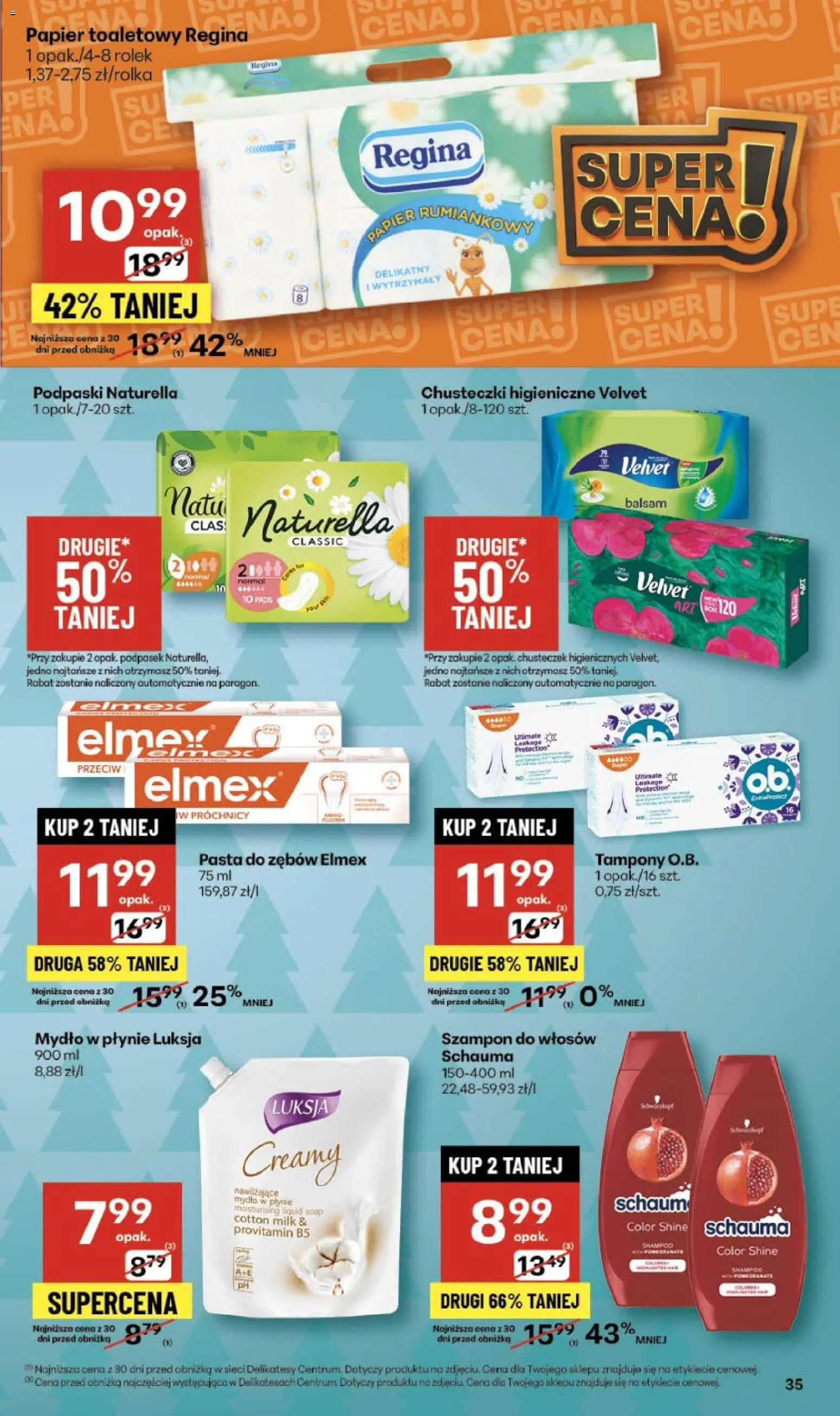 Delikatesy Centrum Gazetka - Sklepy Własne od 04.12.2025 | Strona: 35 | Produkty: Papier toaletowy, Chusteczki higieniczne, Mydło, Pasta do zębów