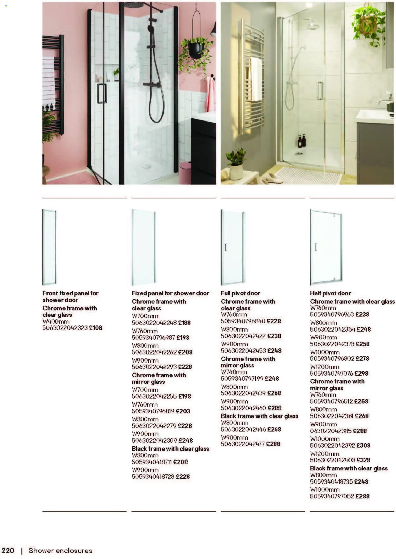 {H1} | Page: 220 | Products: Shower, Mirror, Door