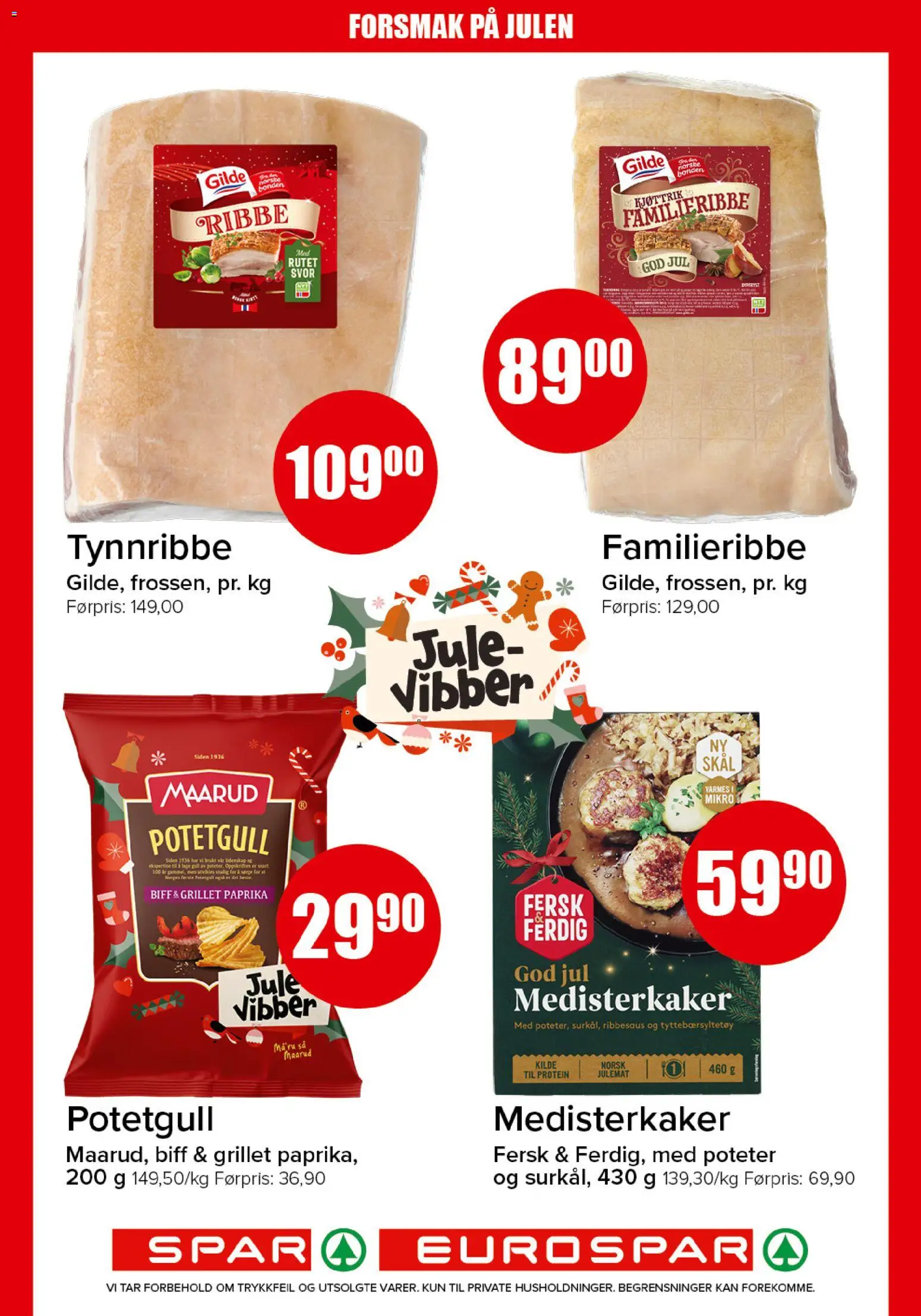 {H1} | Side: 6 | Produkter: Biff, Potetgull, Necessär, Medisterkaker