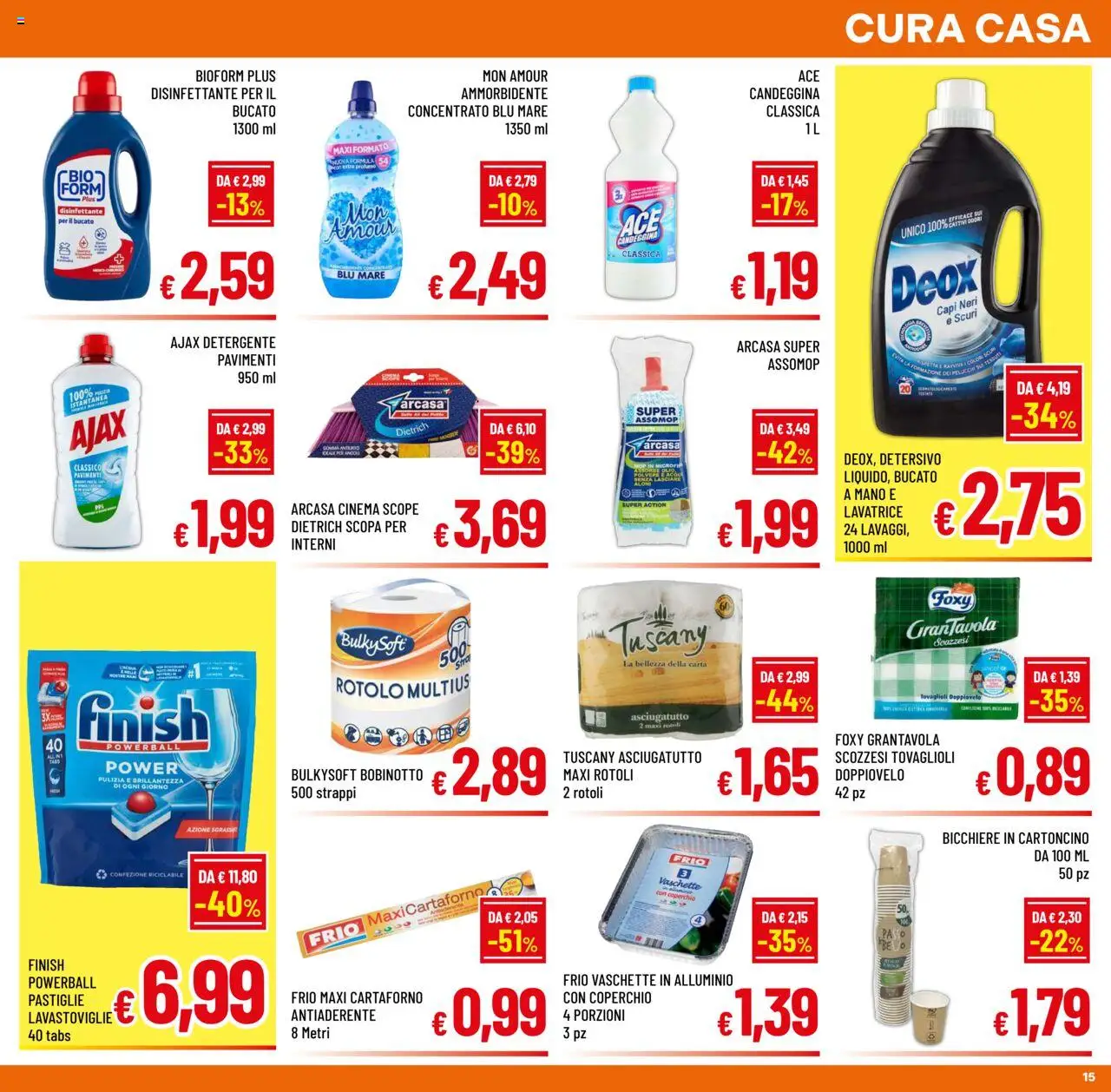Volantino A&O del 15.09.2025 | Pagina: 15 | Prodotti: Detergente, Candeggina, Lavatrice, Asciugatutto