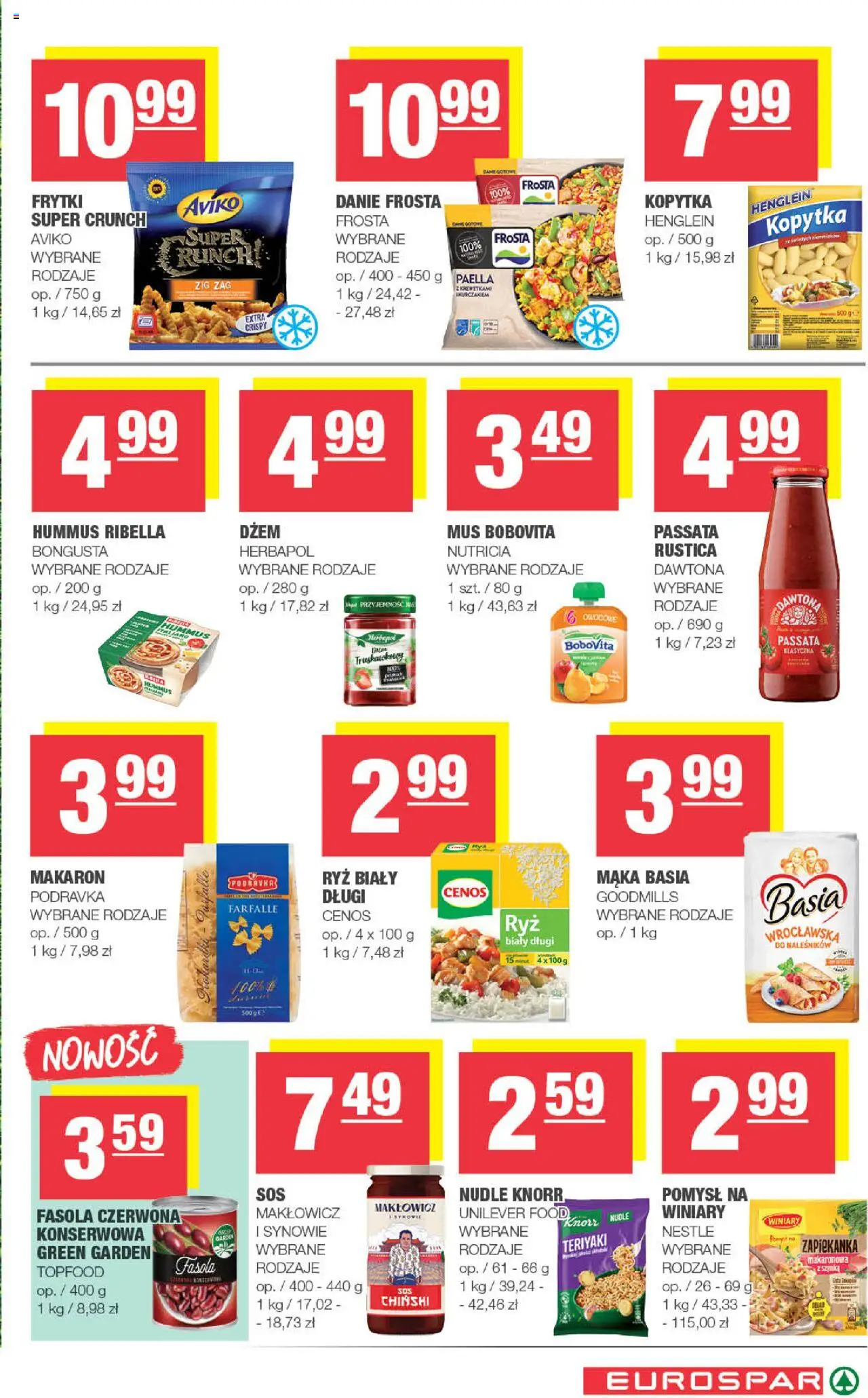 Spar Gazetka - Eurospar od 13.08.2025 | Strona: 9 | Produkty: Dżem, Ryż, Kopytka, Frytki