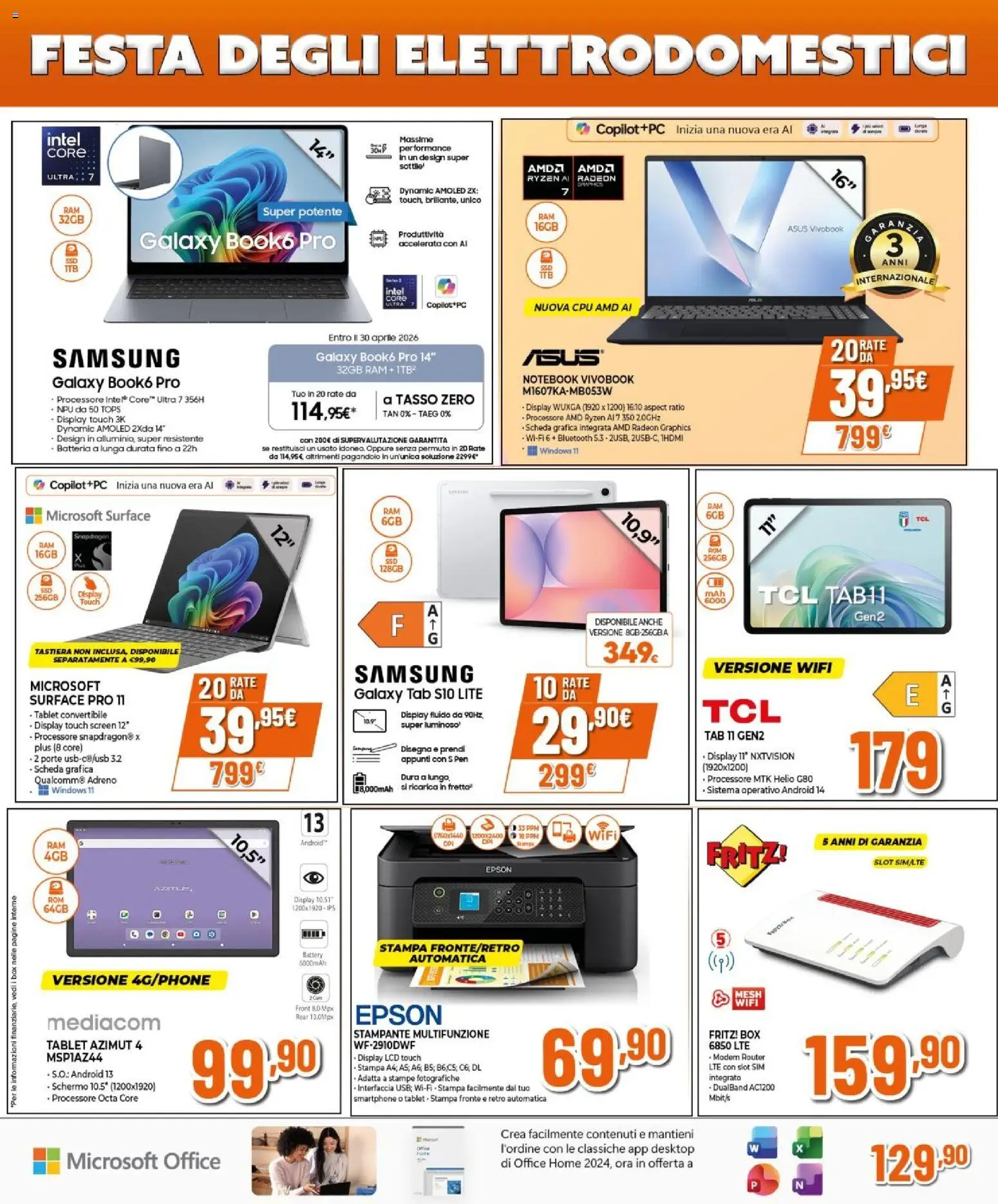 Volantino Expert del 12.03.2026 | Pagina: 22 | Prodotti: Notebook, Samsung Galaxy, Batteria, Samsung