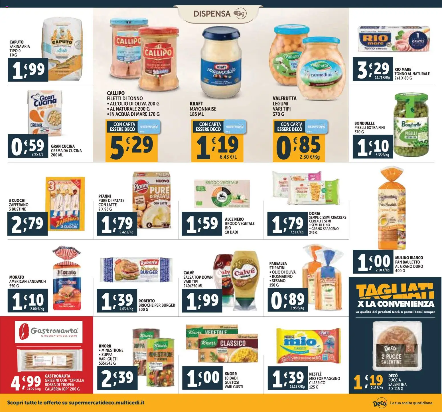 Volantino Decò del 07.11.2025 | Pagina: 14 | Prodotti: Cereali, Cannellini, Acqua, Salsa