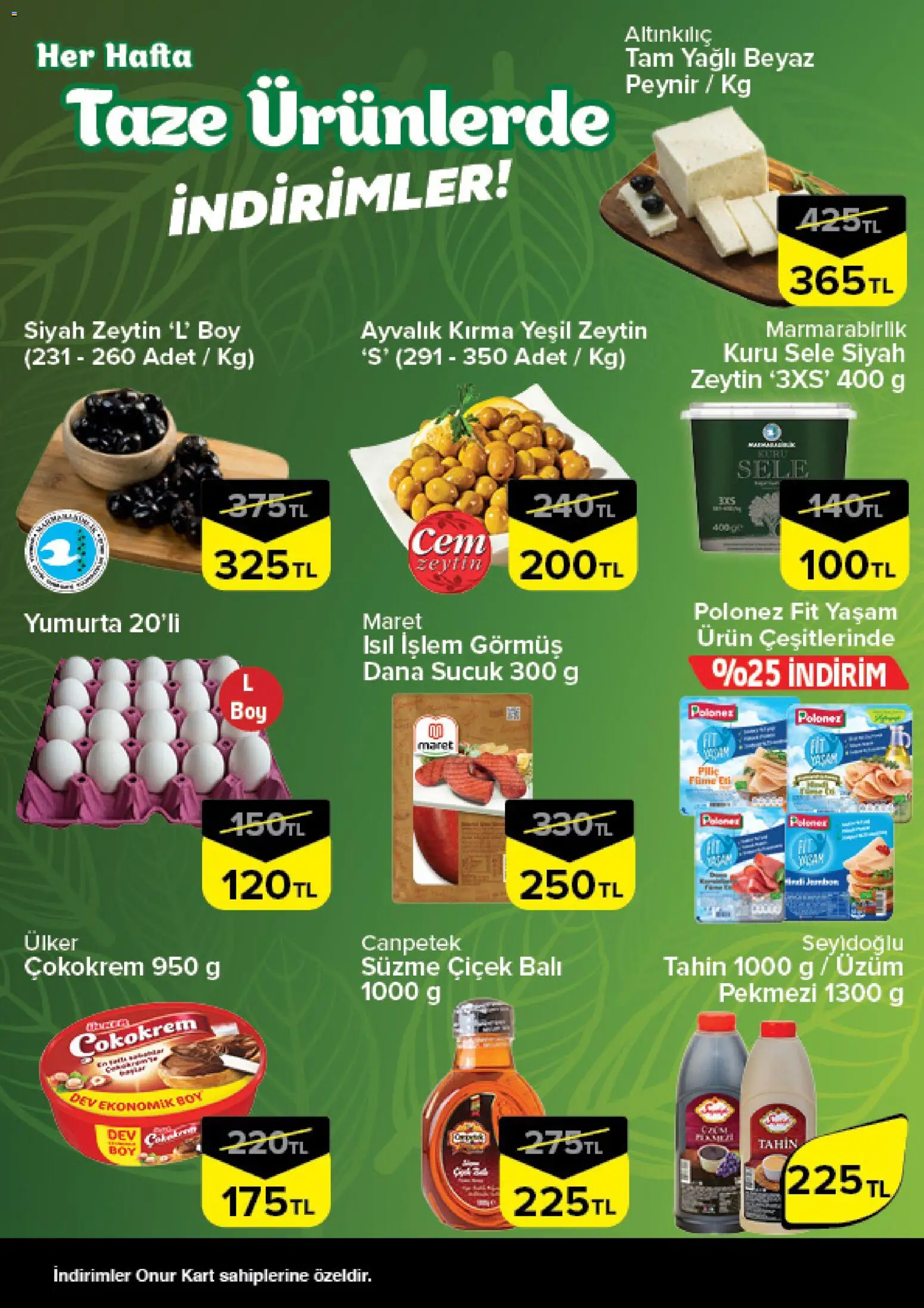 Onur Market Taze Ürünlerde İndirimler - İstanbul & Trakya - 22.01.2026 tarihinden itibaren geçerlidir | Sayfa: 2