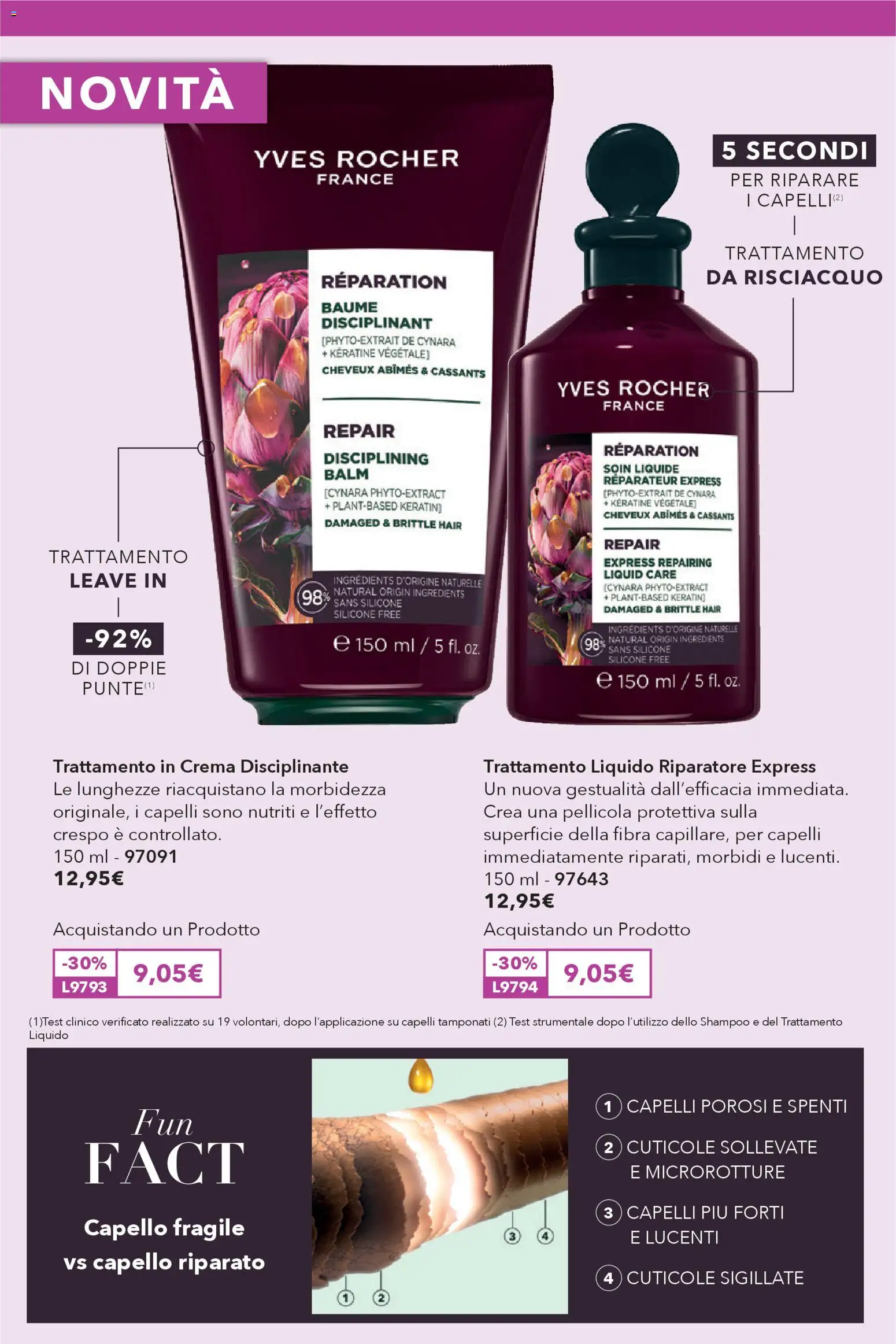Volantino Yves Rocher del 02.04.2026 | Pagina: 6 | Prodotti: Shampoo, Crema, Silicone, Pellicola