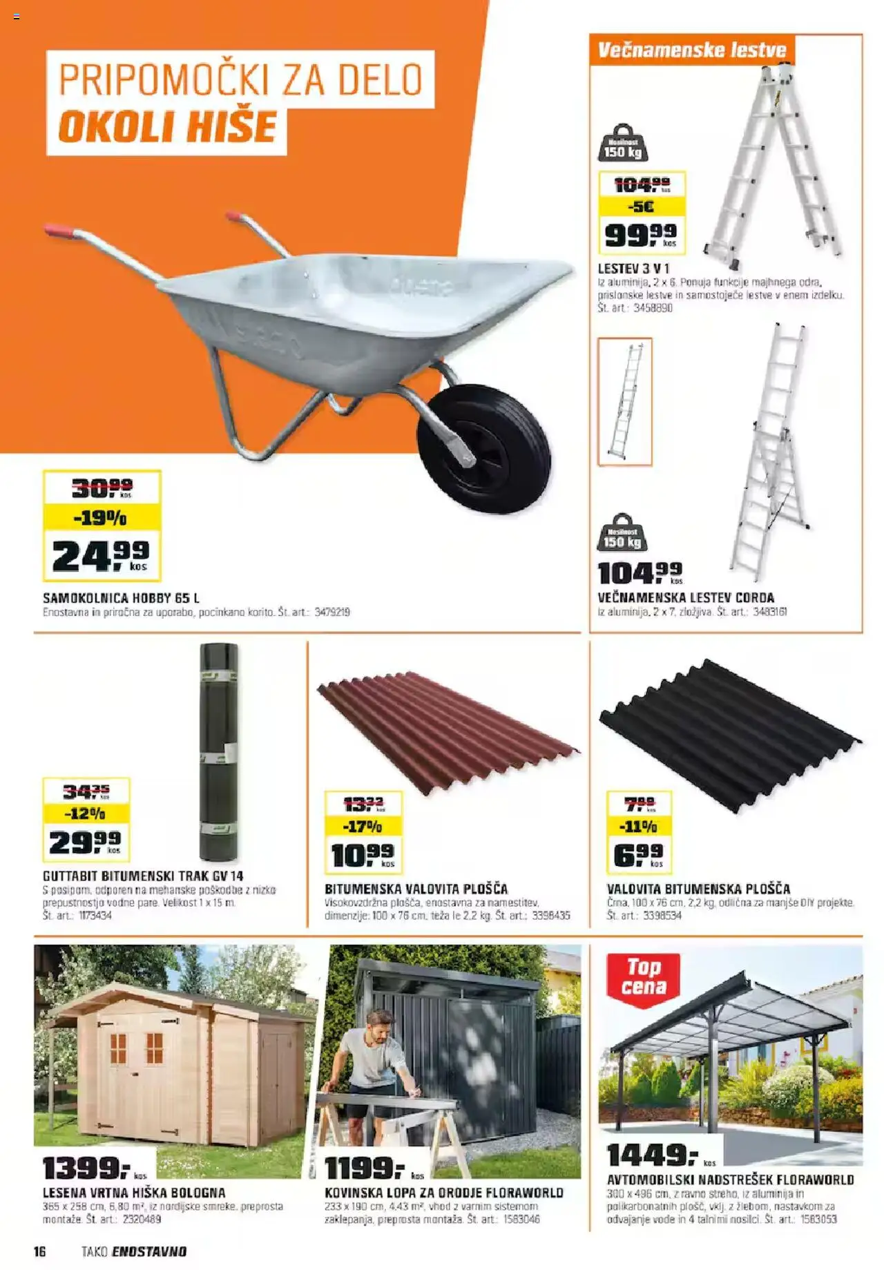 Novi OBI katalog ponudbe – veljaven od 01.09.2025 | Stran: 16 | Izdelki: Teza, Orodje, Kos, Vrtna hiška
