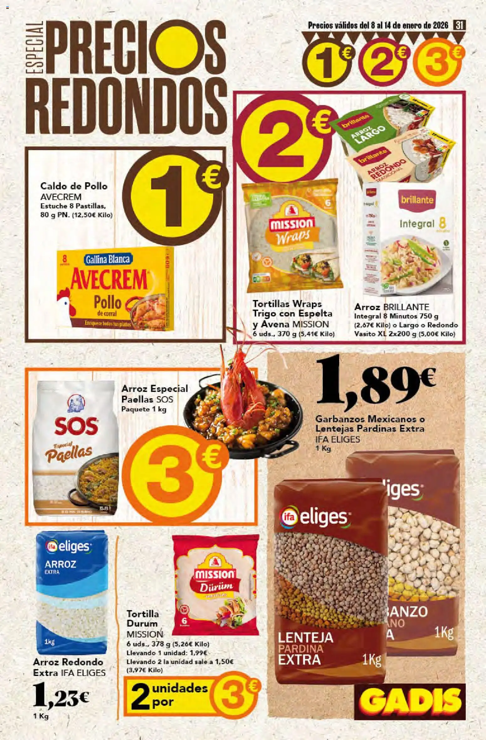 Gadis - folleto │ válido desde el 08.01.2026 | Página: 31 | Productos: Arroz