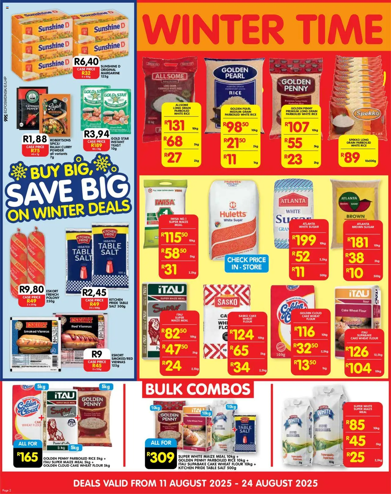 Shoprite Eastern Cape - Cash & Carry Mid-Month Deals Idutywa, King William's Town & Thembani │ valid from 11.08.2025 | Page: 2 | Products: Cake, Case, Table, Polony
