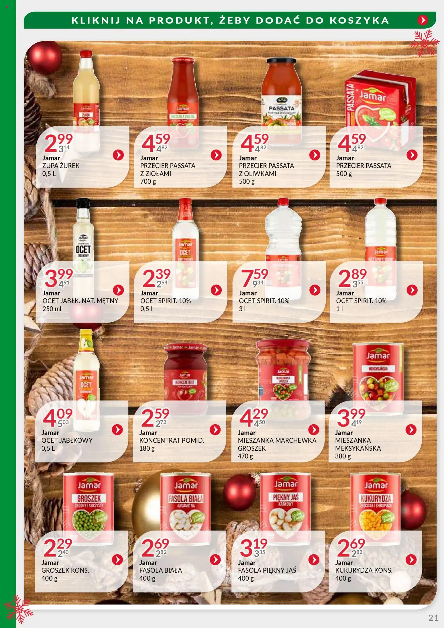 Eurocash Gazetka - Oferta Handlowa MR Południowy Wschód od 24.11.2025 | Strona: 21 | Produkty: Ocet jabłkowy, Fasola biała, Kukurydza, Zurek