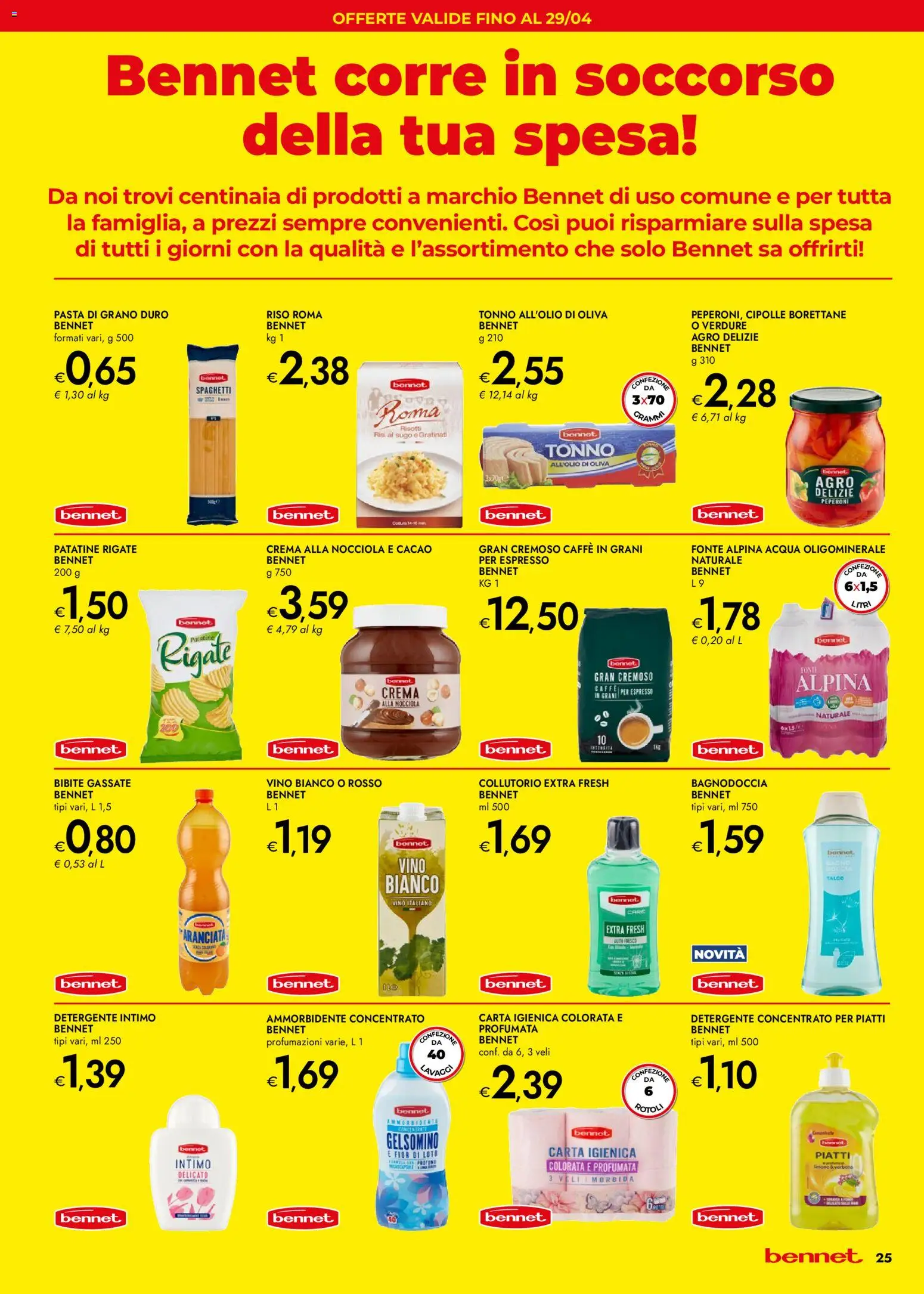 Volantino bennet del 19.02.2026 | Pagina: 25 | Prodotti: Crema, Patatine, Tonno, Cacao