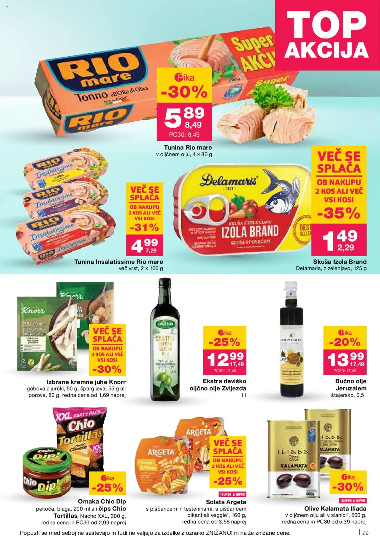 Mercator katalog │ velja od 21.08.2025 | Stran: 29 | Izdelki: Olive, Olje, Cips, Solata