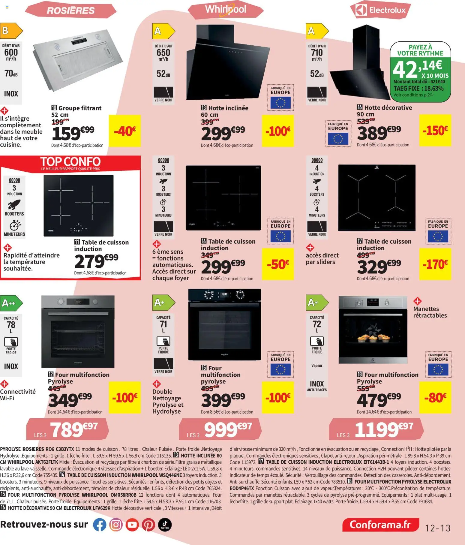 {H1} | Page: 13 | Produits: Filtre, Meuble, Four, Table