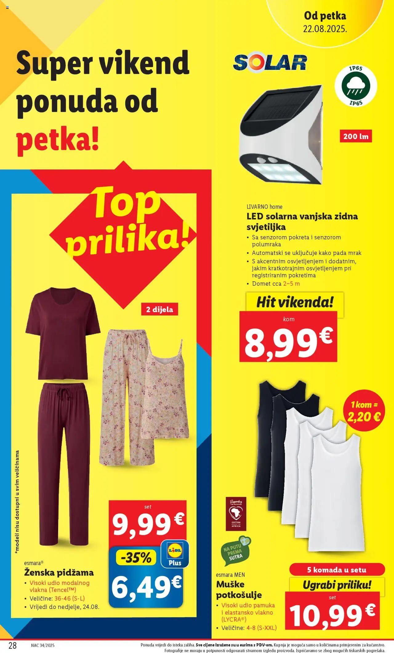 Lidl katalog | vrijedi od 21.08.2025 | Stranica: 28 | Proizvodi: Svjetiljka, Pidžama