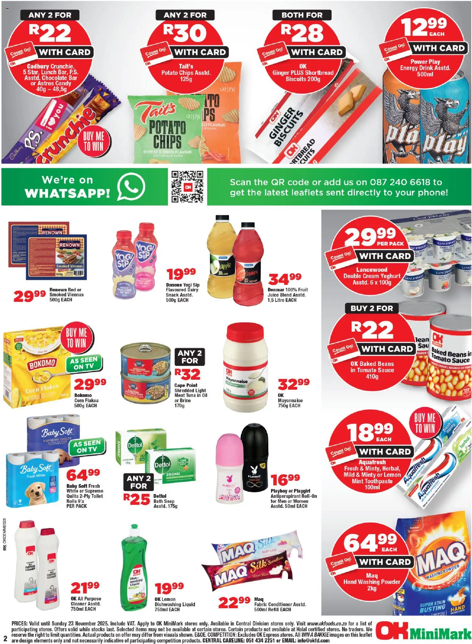 New OK Foods catalogue – valid from 12.11.2025 | Page: 2 | Products: Tuna, Light, Washing powder, Sauce